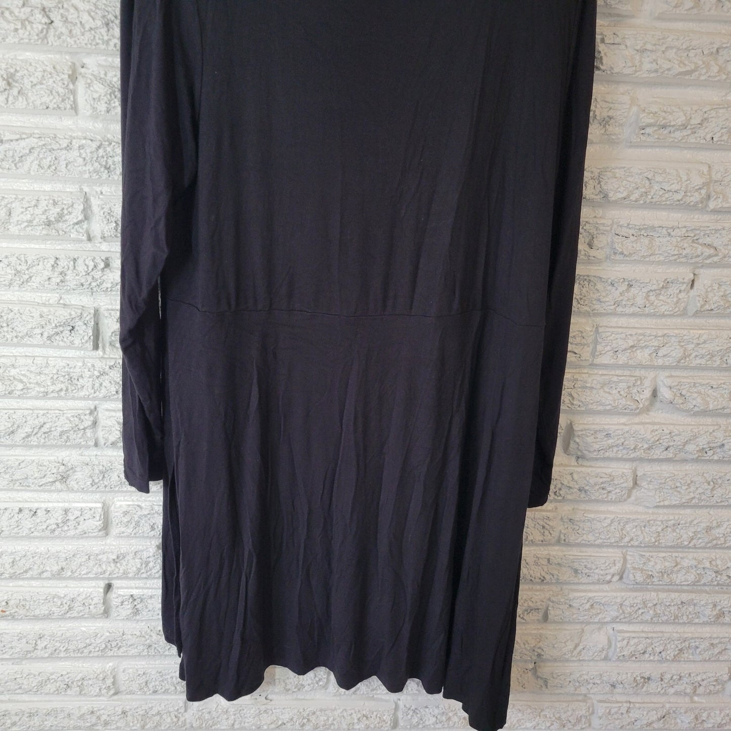Lisa Rinna QVC Womens Dress Extra Large XL Mini Long Sleeve Lightweight Black