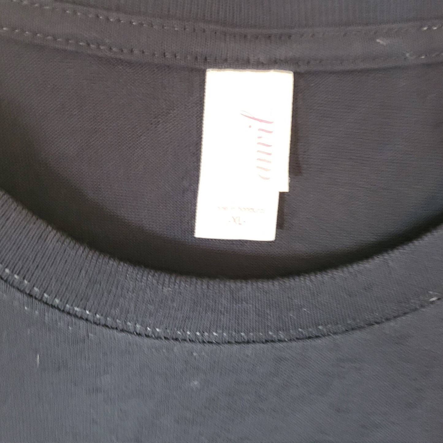 Live Simply Laugh Often Wine A Lot Womens Top XL Tee Black Studded Funny Cotton