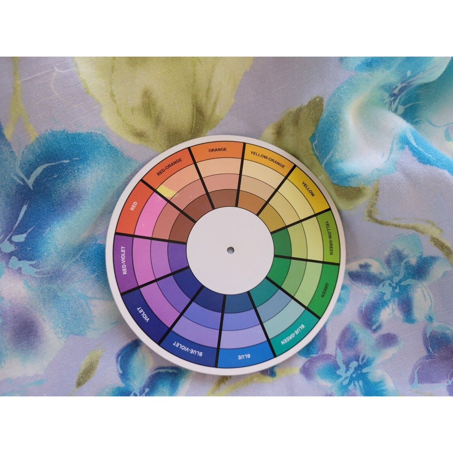 Avenue Womens Skirt 20 ALine Blue Yellow Floral Zip Up Office Casual Linen Rayon