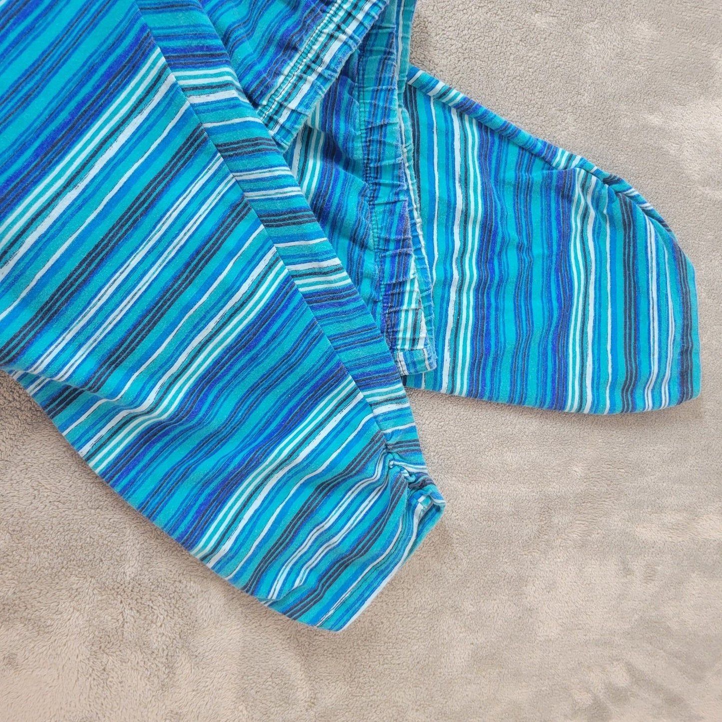 Dreams Co Womens Pants 4X 34 36 Plus Jogger Blue Stripe Lounge Comfy Pull On