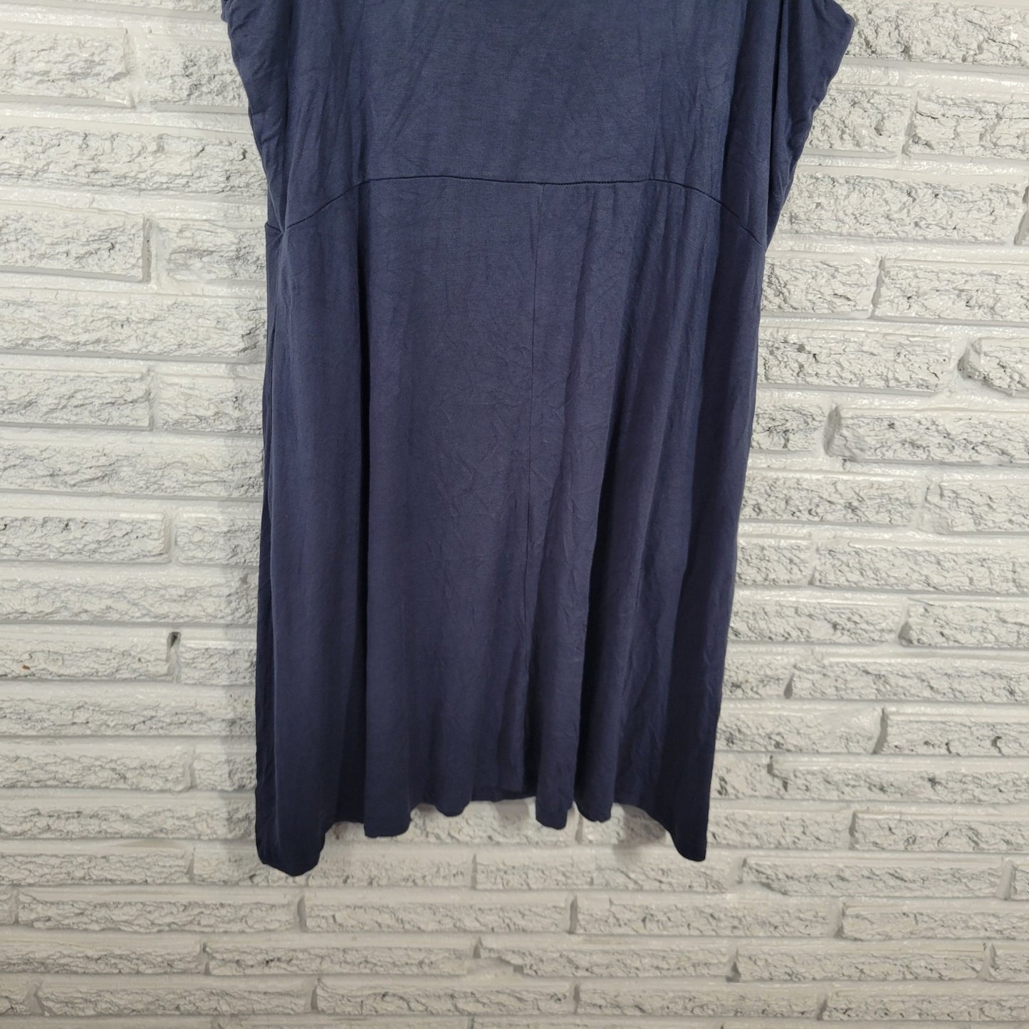 Maurices Women Dress XXL Plus Fit Flare Sleeveless Blue Rayon Blend Casual Comfy