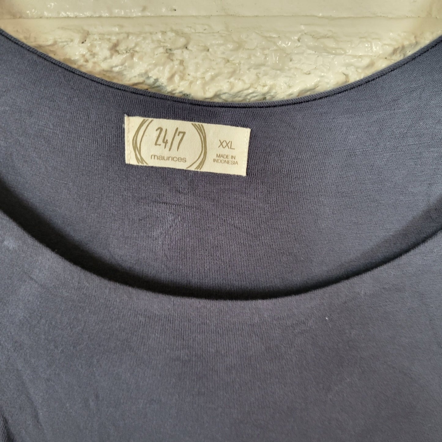 Maurices Women Dress XXL Plus Fit Flare Sleeveless Blue Rayon Blend Casual Comfy