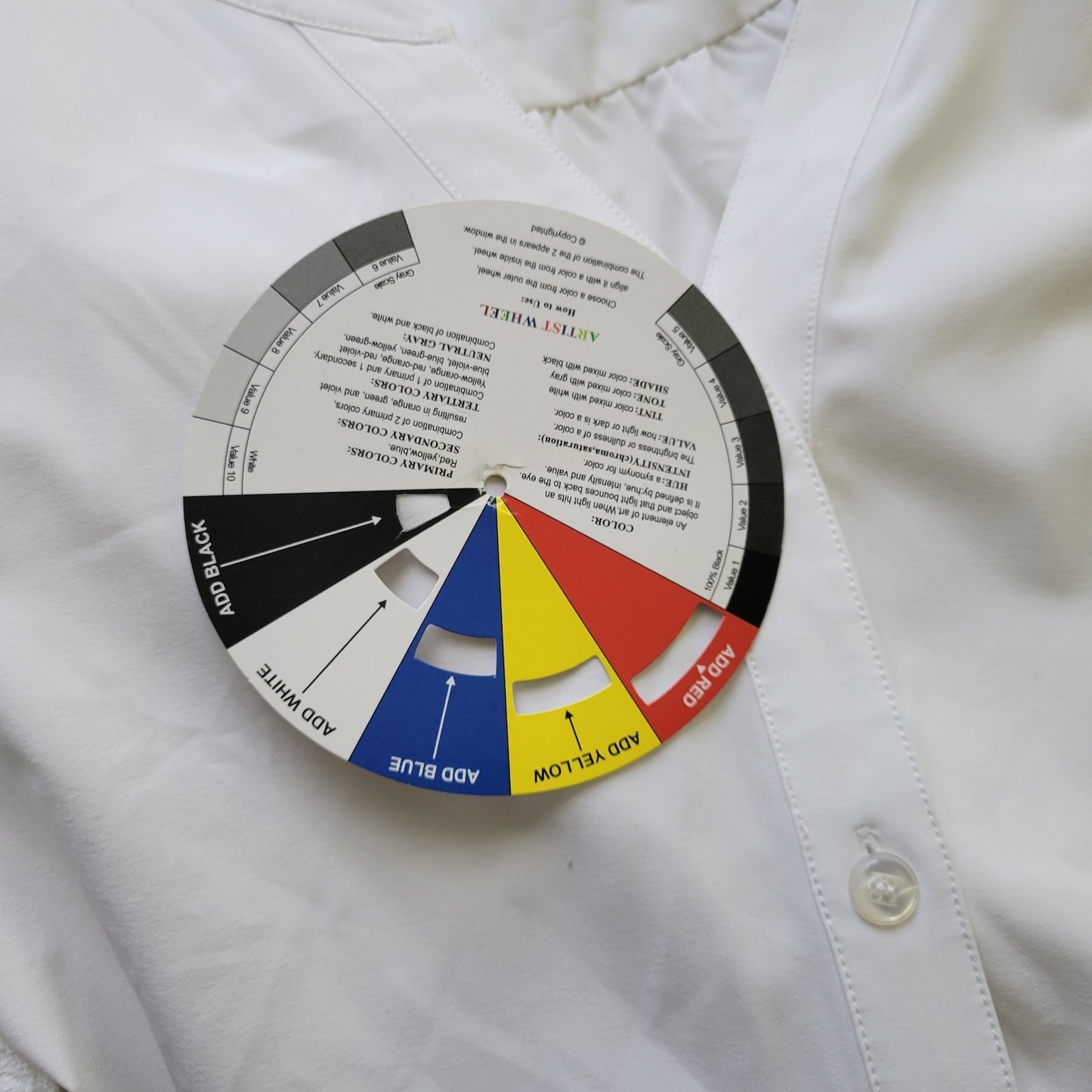 Denim Co Womens Top 2X Plus 3/4 Eyelet Embroidered Sleeve White Button Up Office