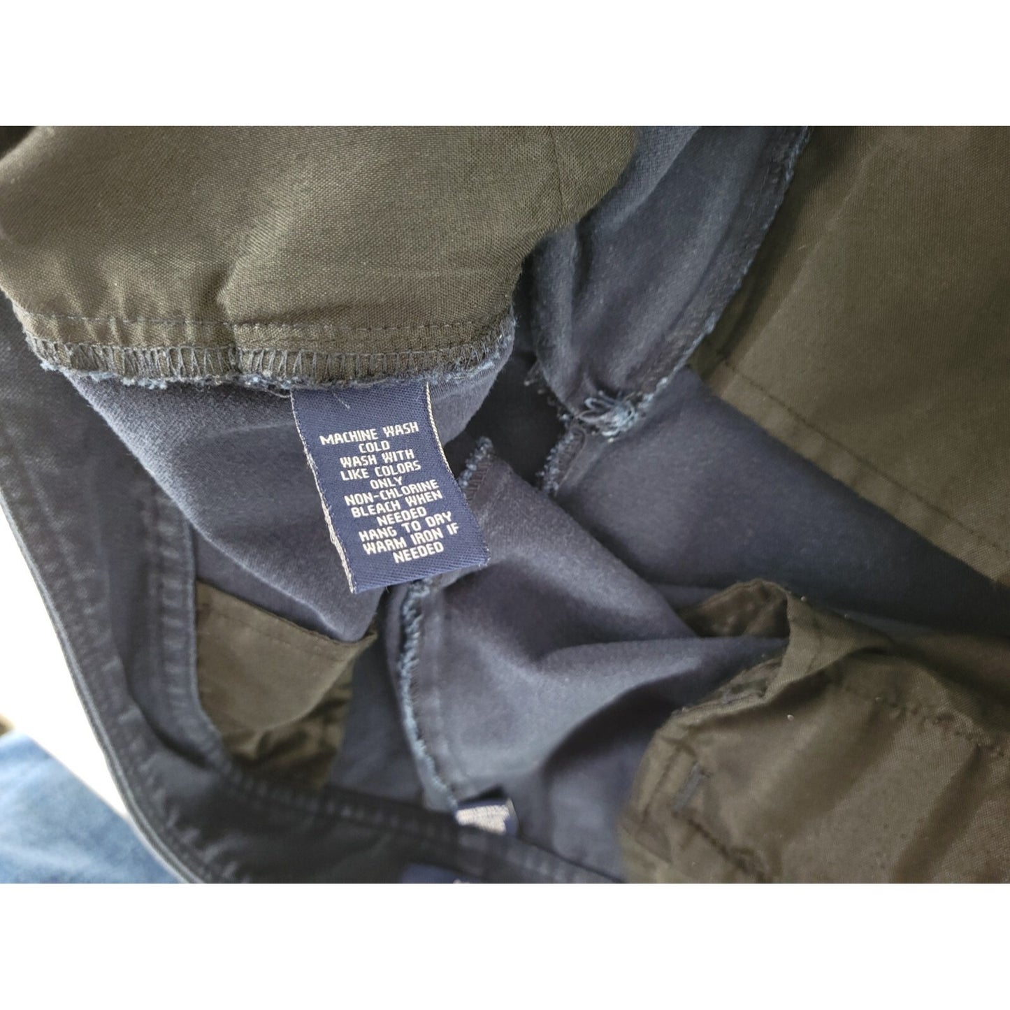 Chaps Womens Pants 22W Plus Capri Solid Blue Zip Slash Pocket Casual Stretchy