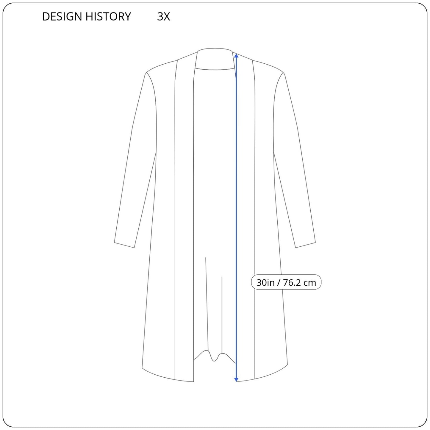 Design History Womens Sweater 3X Plus Cardigan Open Gray Acrylic Office New