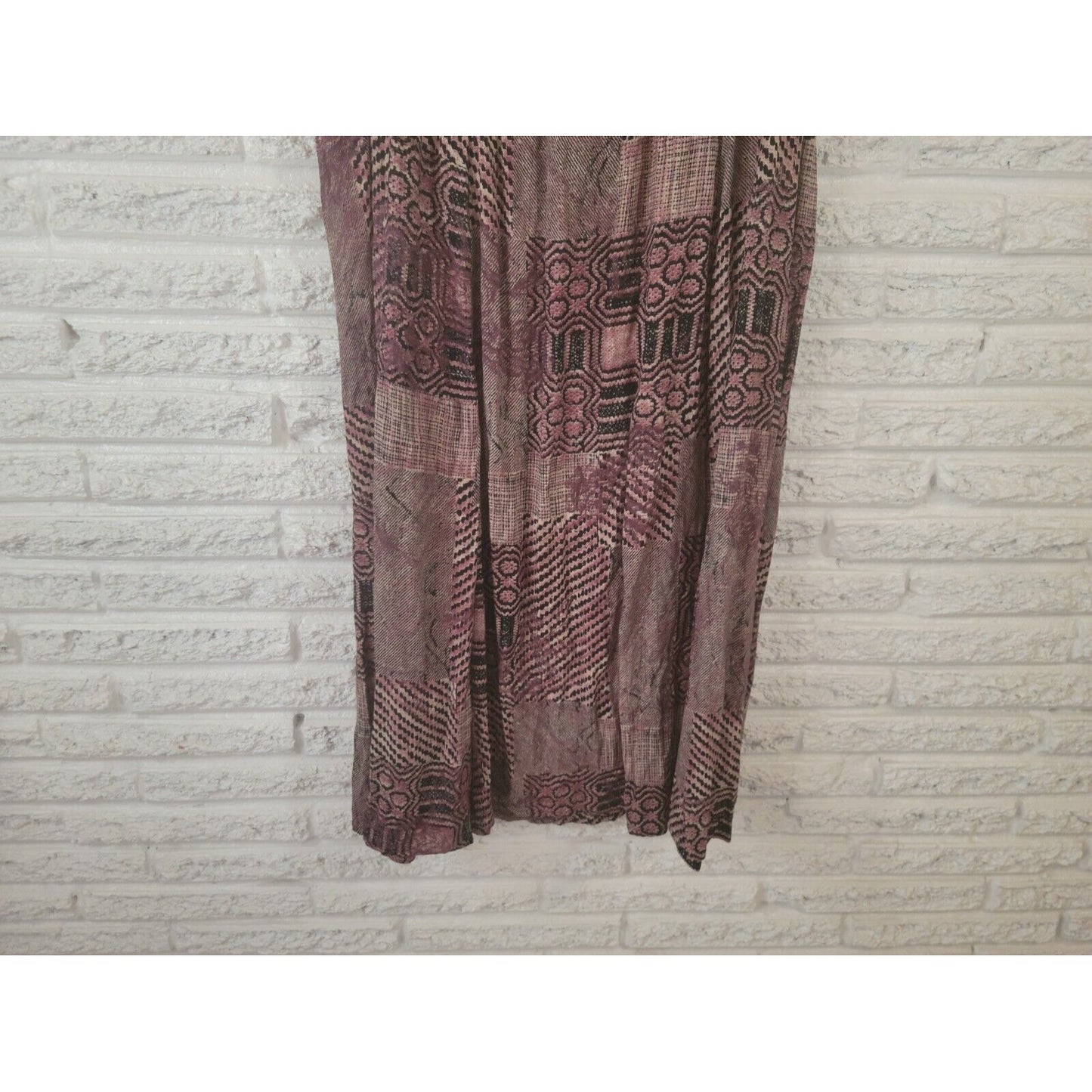 Vintage Carole Little Women Skirt 24 ALine Short Pull On Purple Geometric Rayon