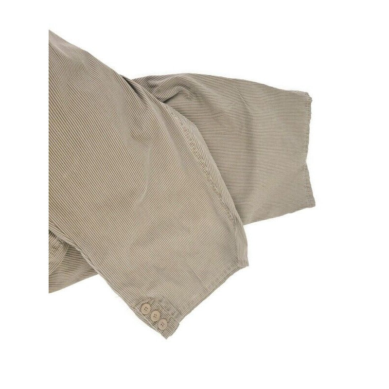 Avenue Womens Pants 18 Plus Capri Modern Fit Flap Pockets Brown Stripe Cotton