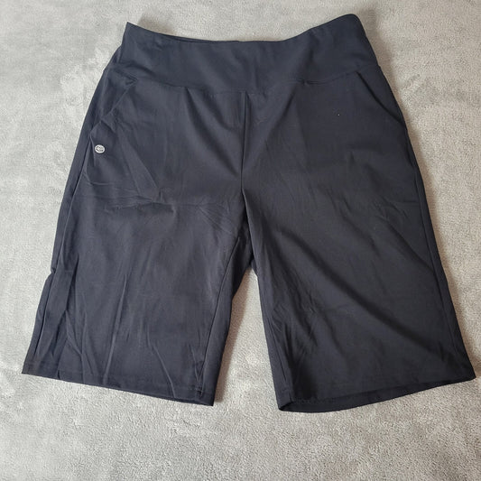 Gradual Women Shorts XXL Plus Leggings Pull On Activewear Black Comfy Pockets