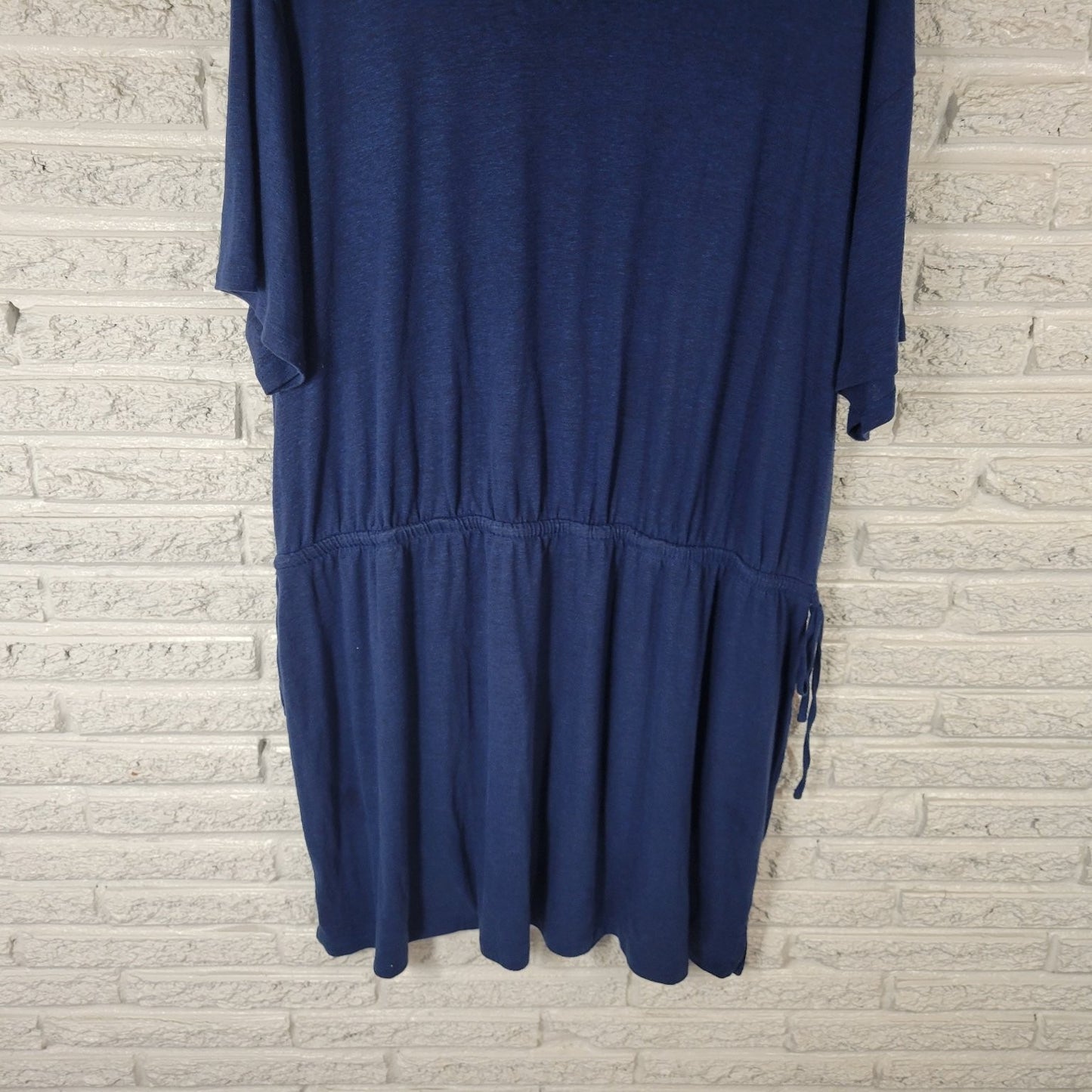 Old Navy Swimwear Womens Swim Coverup Navy Blue 3X Plus Linen Polyester Dress