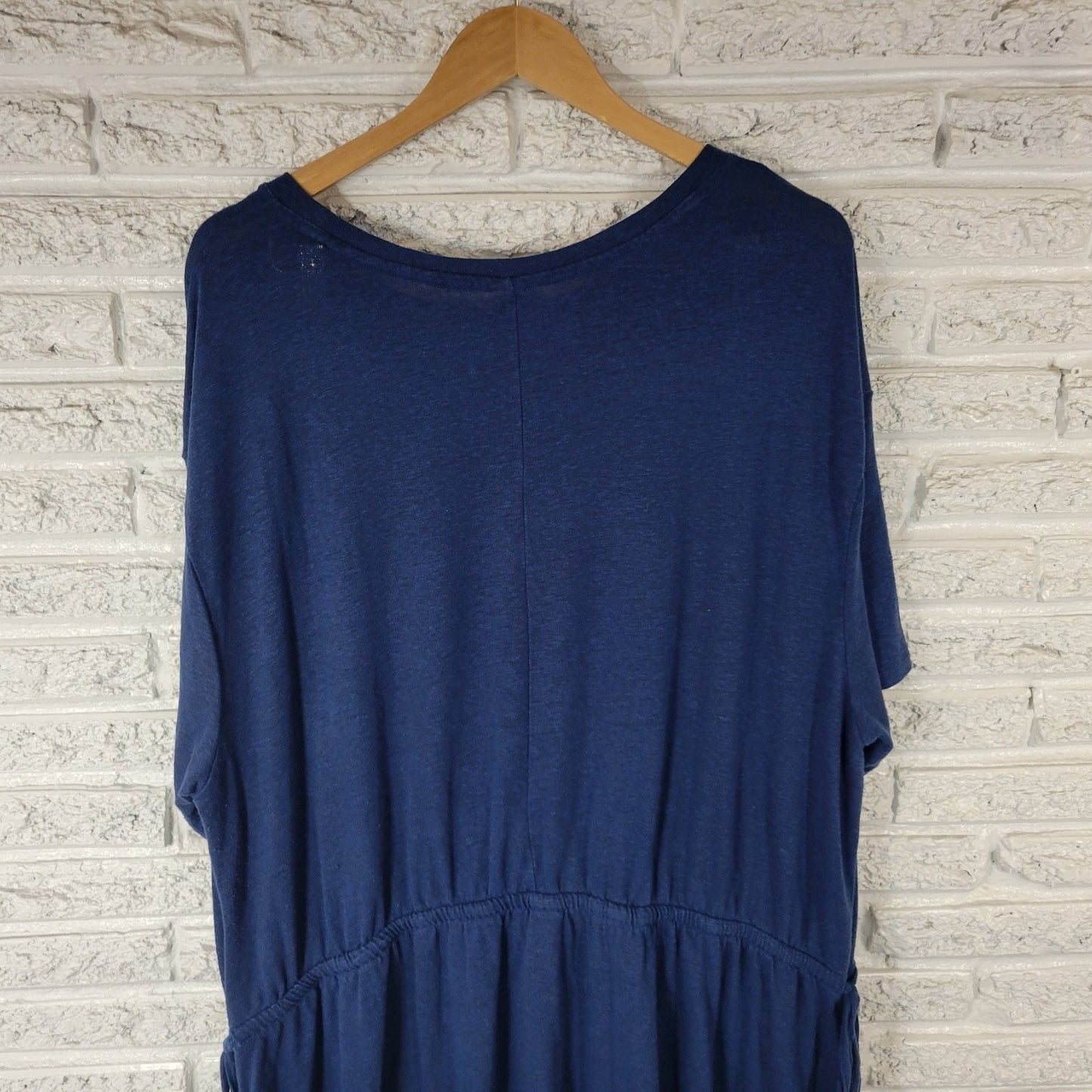 Old Navy Swimwear Womens Swim Coverup Navy Blue 3X Plus Linen Polyester Dress