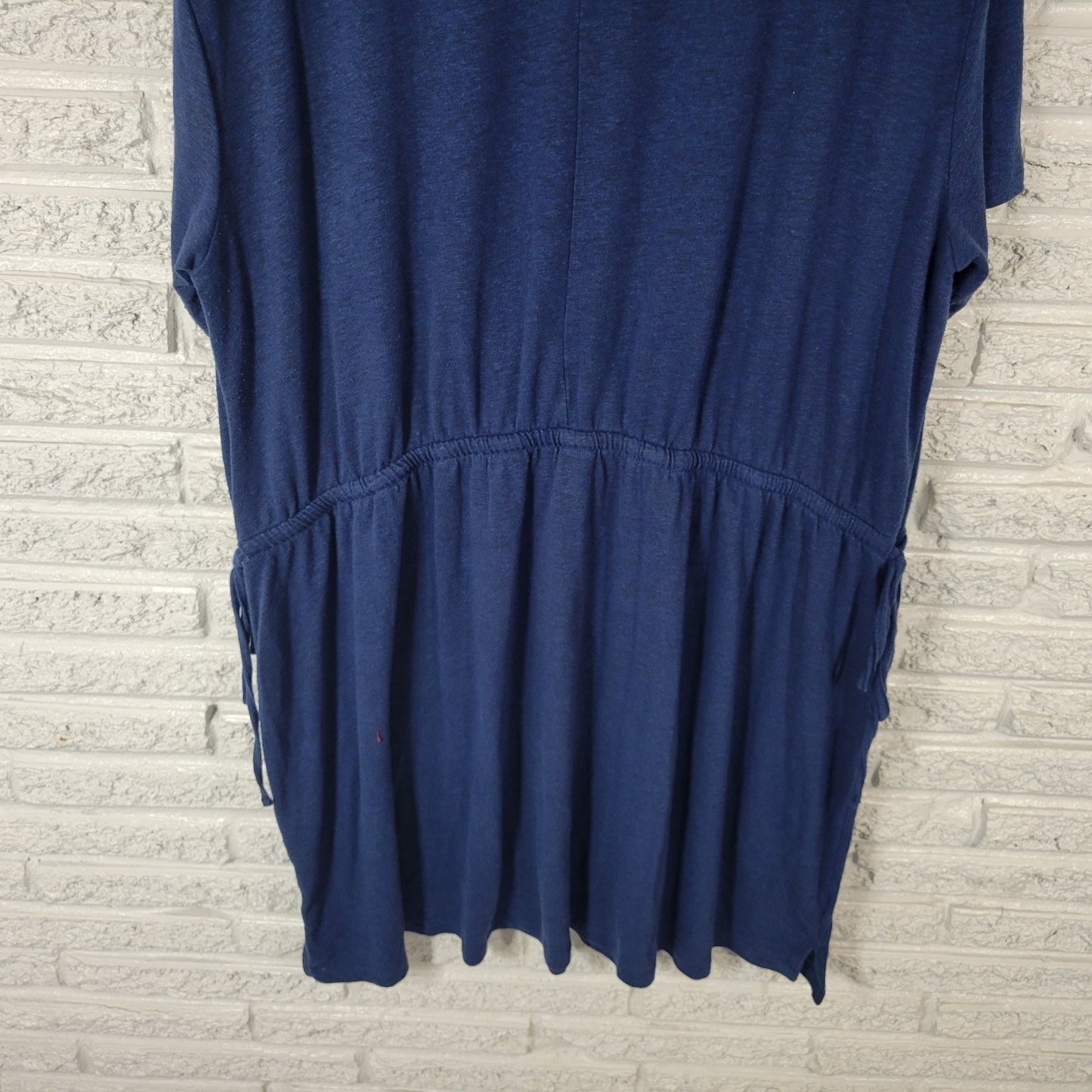 Old Navy Swimwear Womens Swim Coverup Navy Blue 3X Plus Linen Polyester Dress