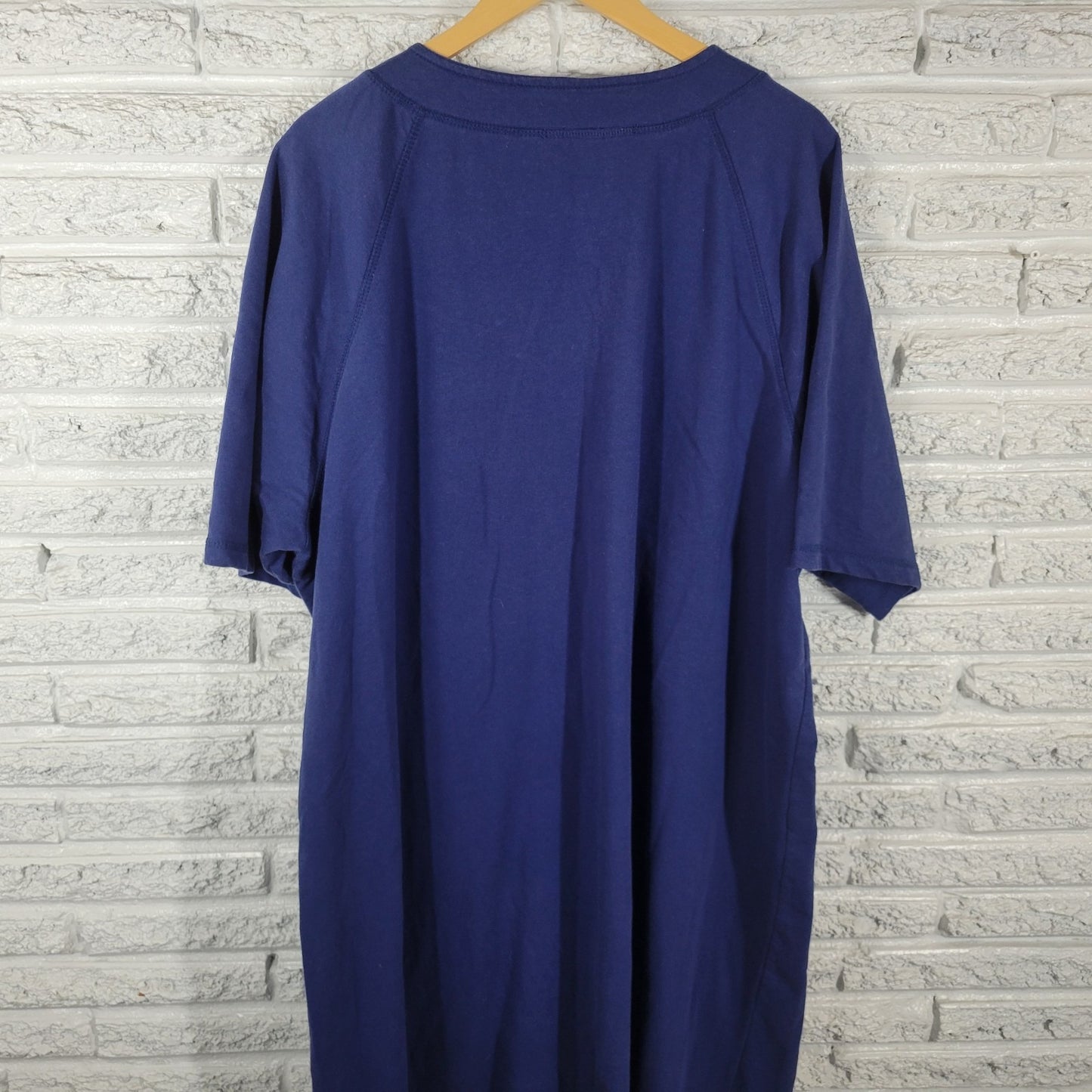 Dreams Co Womens Robe 2X 26 28 Plus Short Sleeve Zip Up Pockets Blue Loungewear