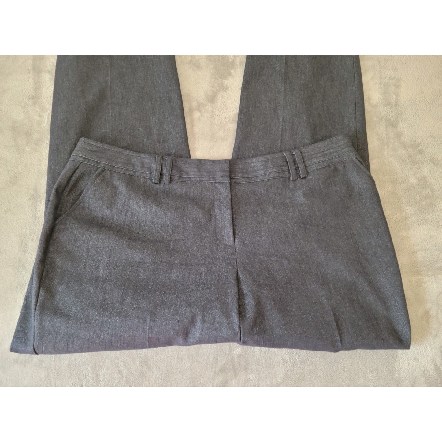 Dress Barn Womens Pants 20 Plus Boot Cut Black Cotton Blend Zip Fly Career