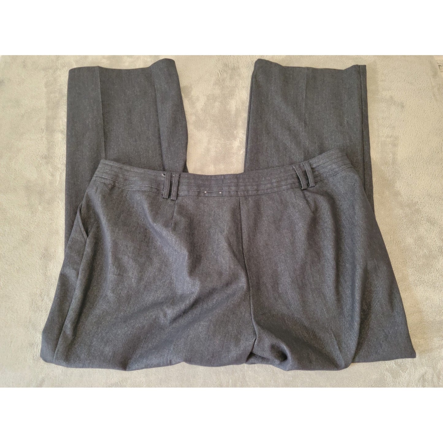 Dress Barn Womens Pants 20 Plus Boot Cut Black Cotton Blend Zip Fly Career