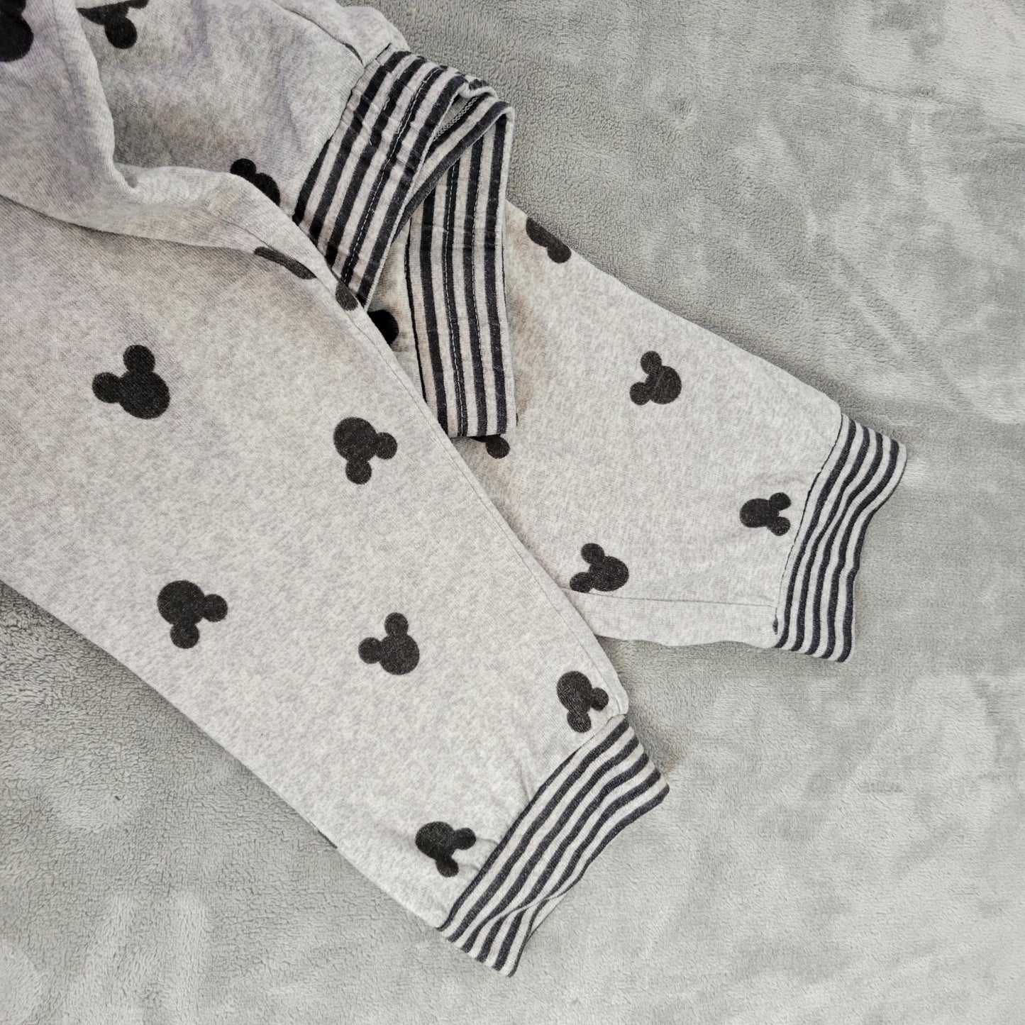 Disney Mickey Mouse Womens Pajama Pants XL Pull On Gray Poly Blend Loungewear