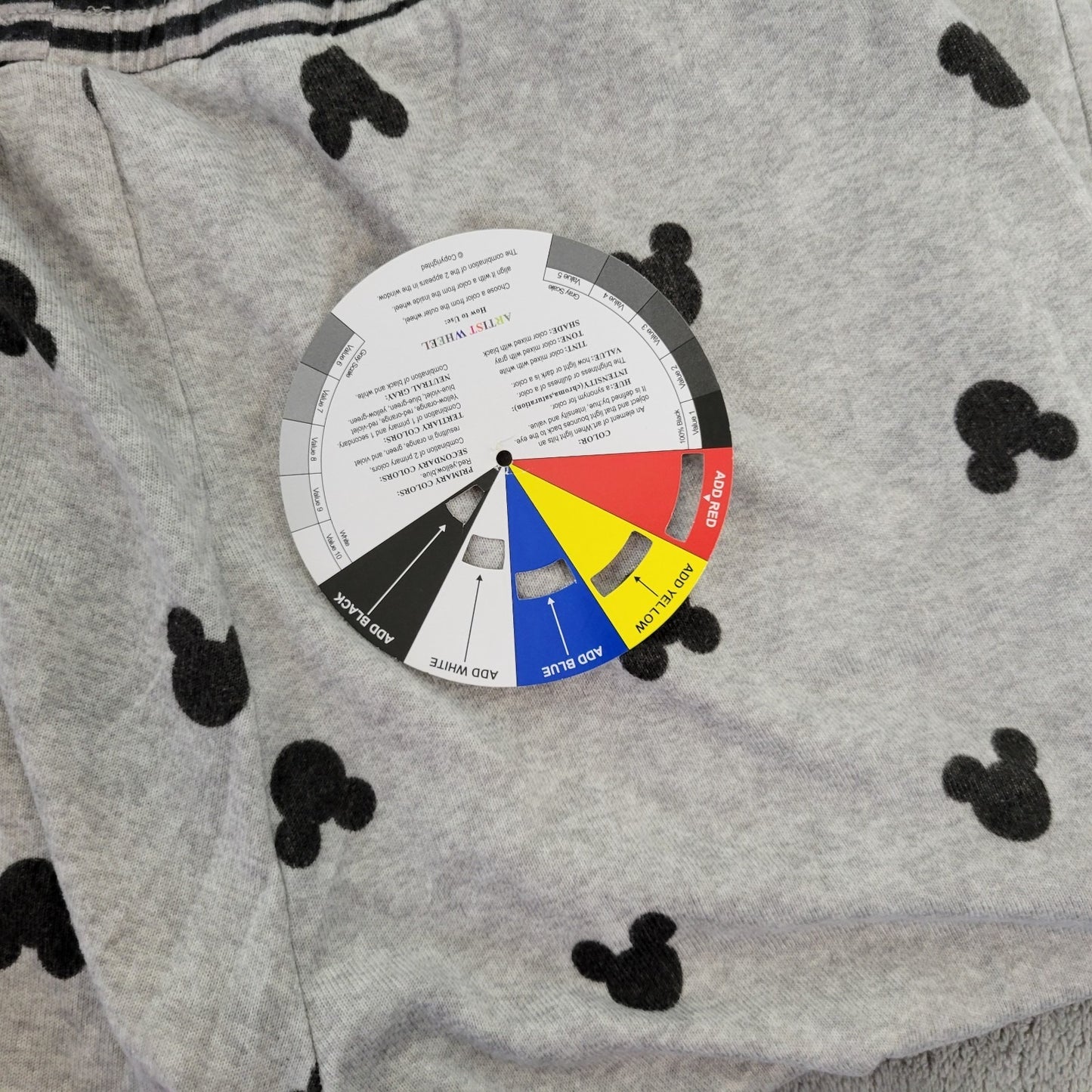 Disney Mickey Mouse Womens Pajama Pants XL Pull On Gray Poly Blend Loungewear