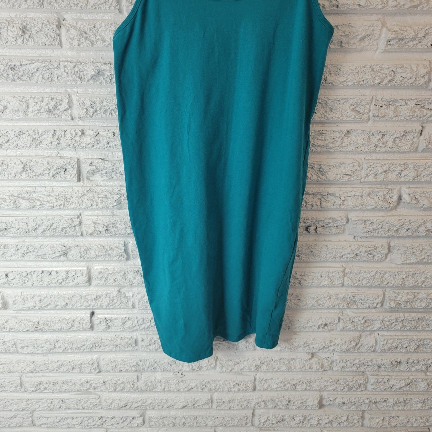 Torrid Womens Dress 1 1X Plus Slip Mini Blue Cotton Blend Adjustable Spaghetti