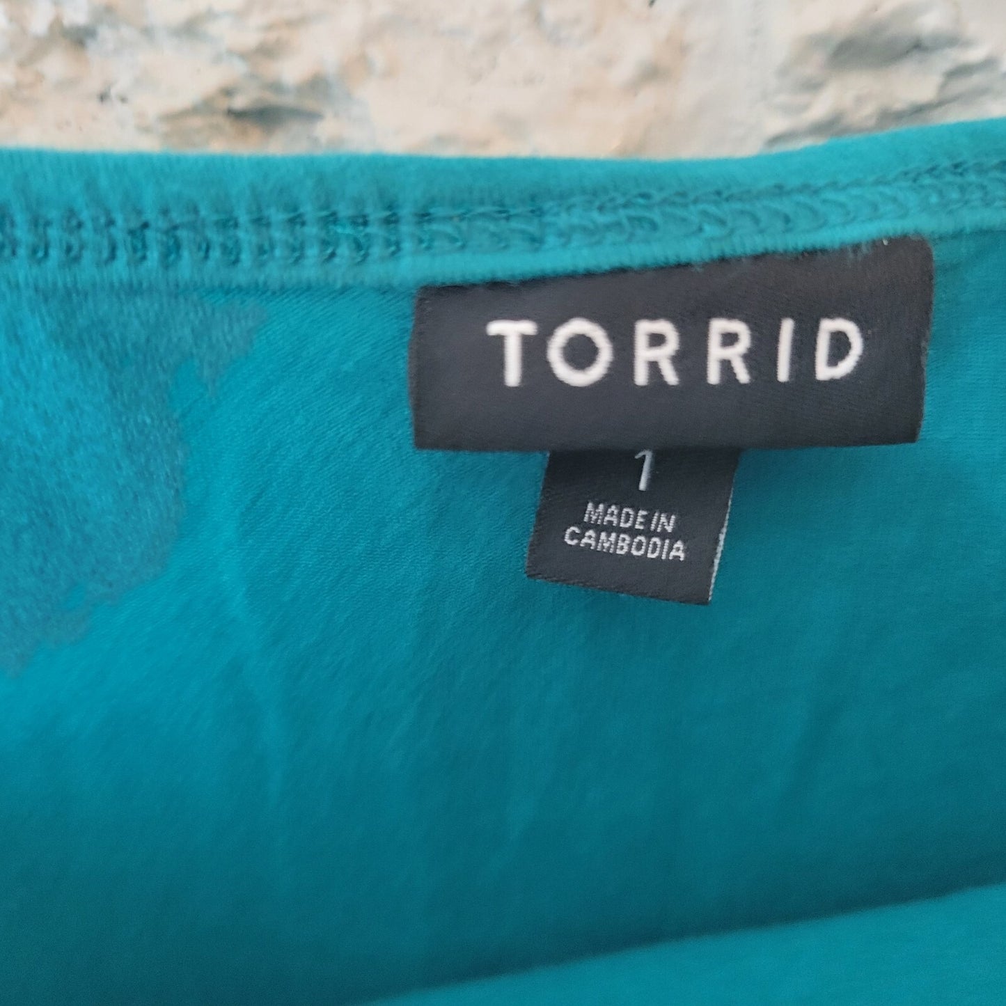 Torrid Womens Dress 1 1X Plus Slip Mini Blue Cotton Blend Adjustable Spaghetti