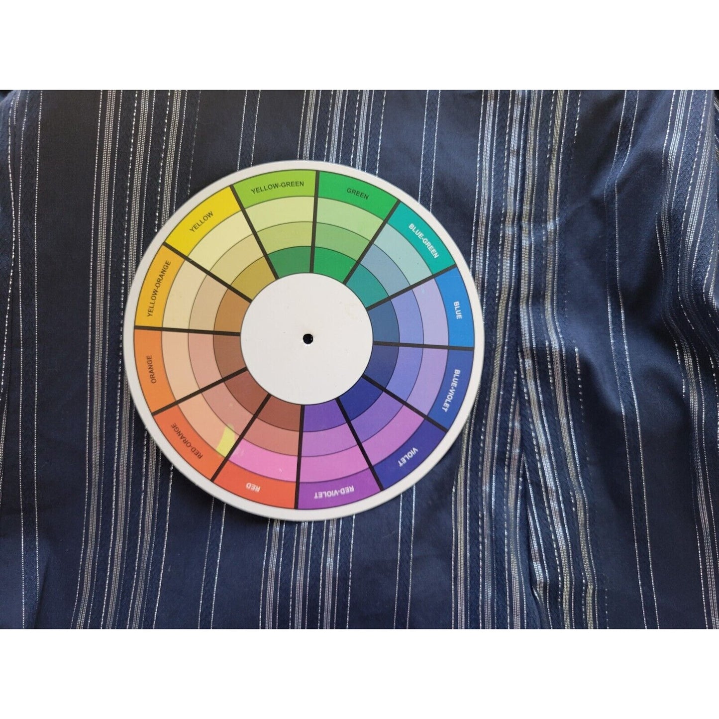 Ana Womens Top 3X Plus Long Sleeve Button Up Blue Silver Metallic Stripe Office