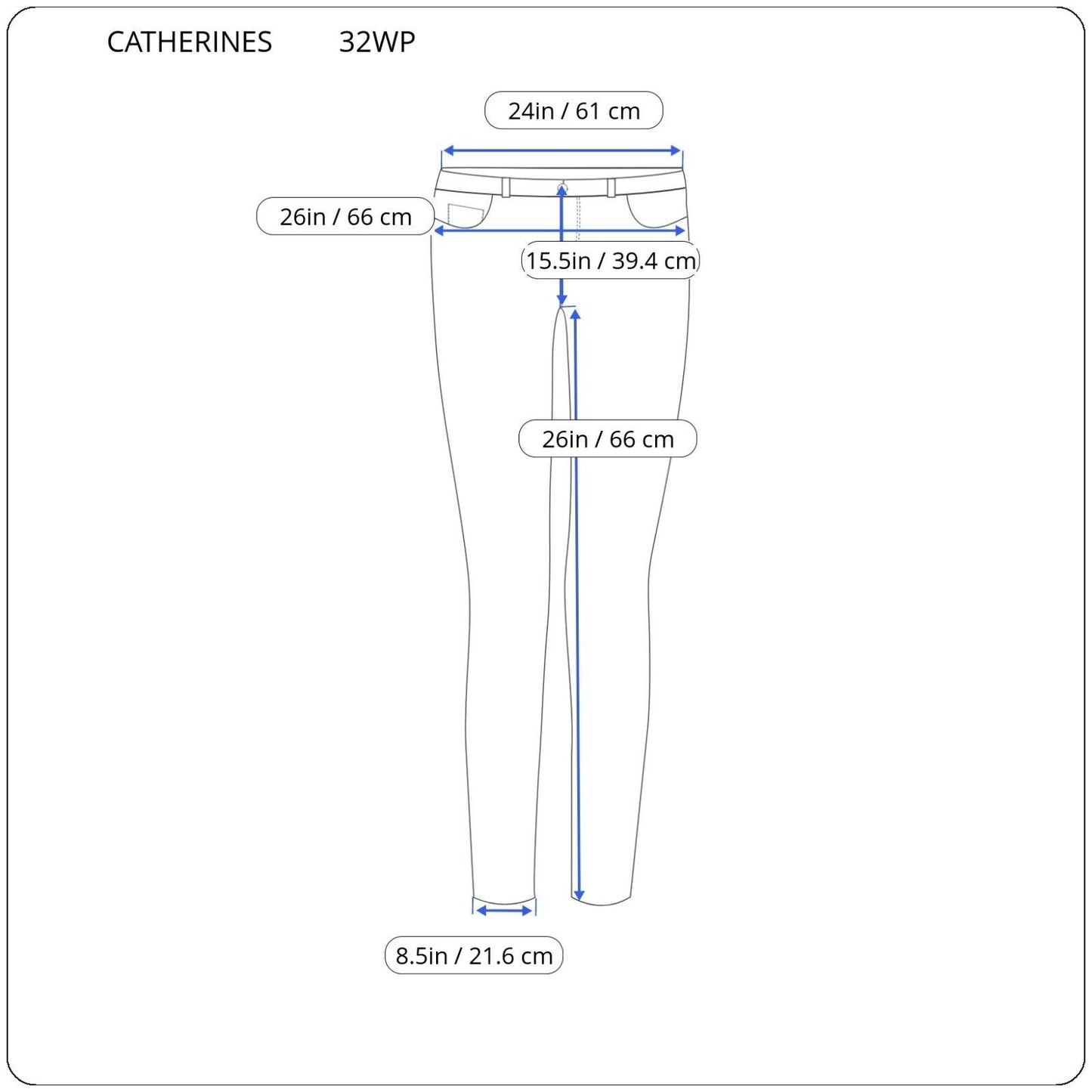 Catherines Right Fit Womens Jeans 32WP Straight Leg Dark Blue Denim Zip Fly