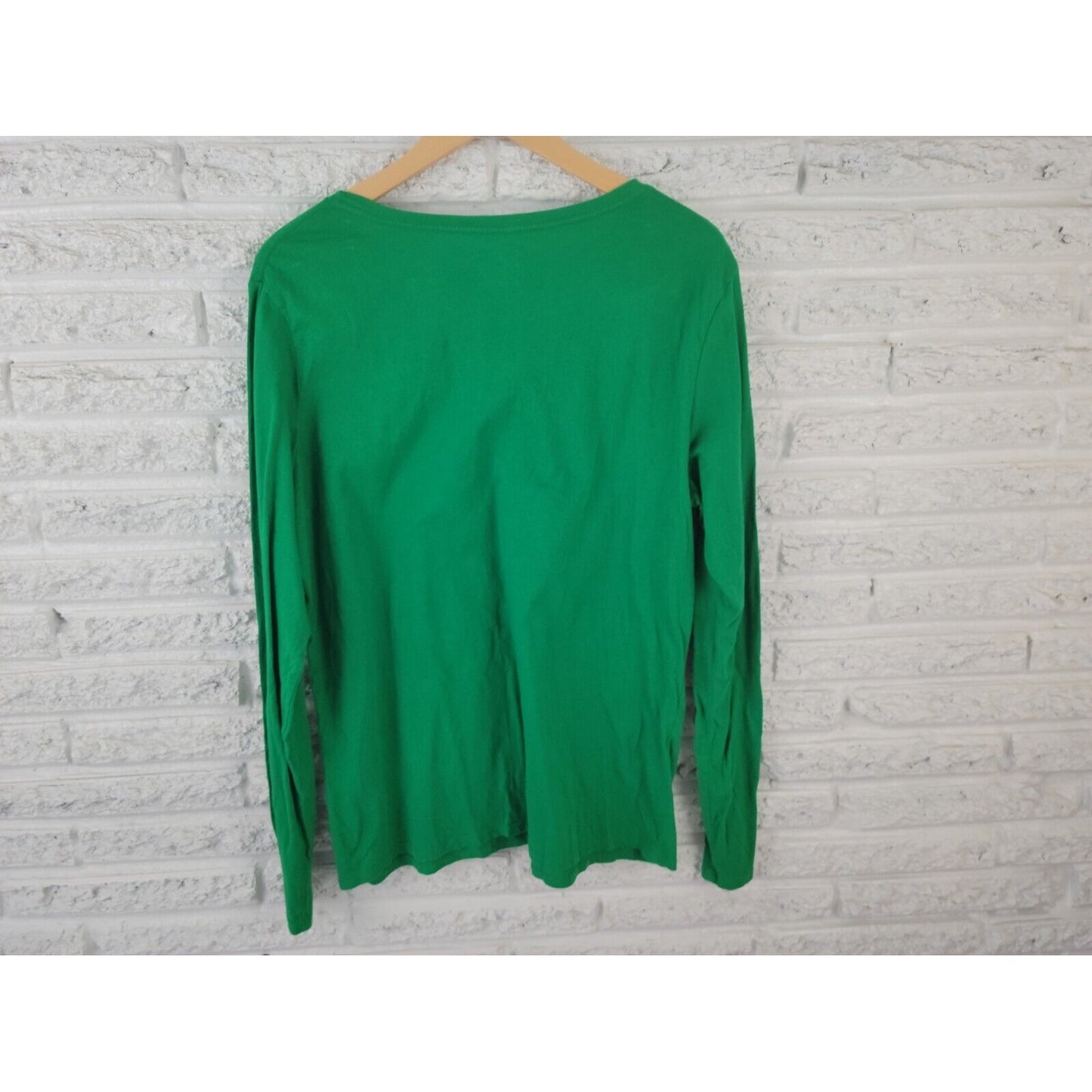 Christmas Womens Shirt 2XL Tee Grandmas Bakery Glitter Green Cotton Long Sleeve
