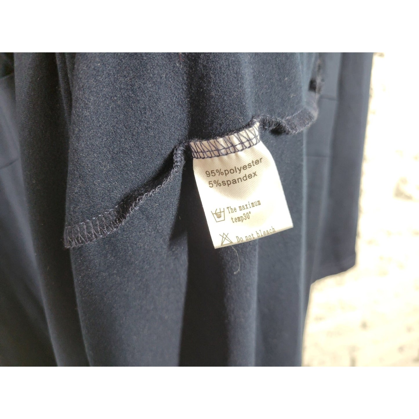 Poseshe Womens Dress 4XL Plus Long Sleeve Sheath Midi Blue Career Poly Blend