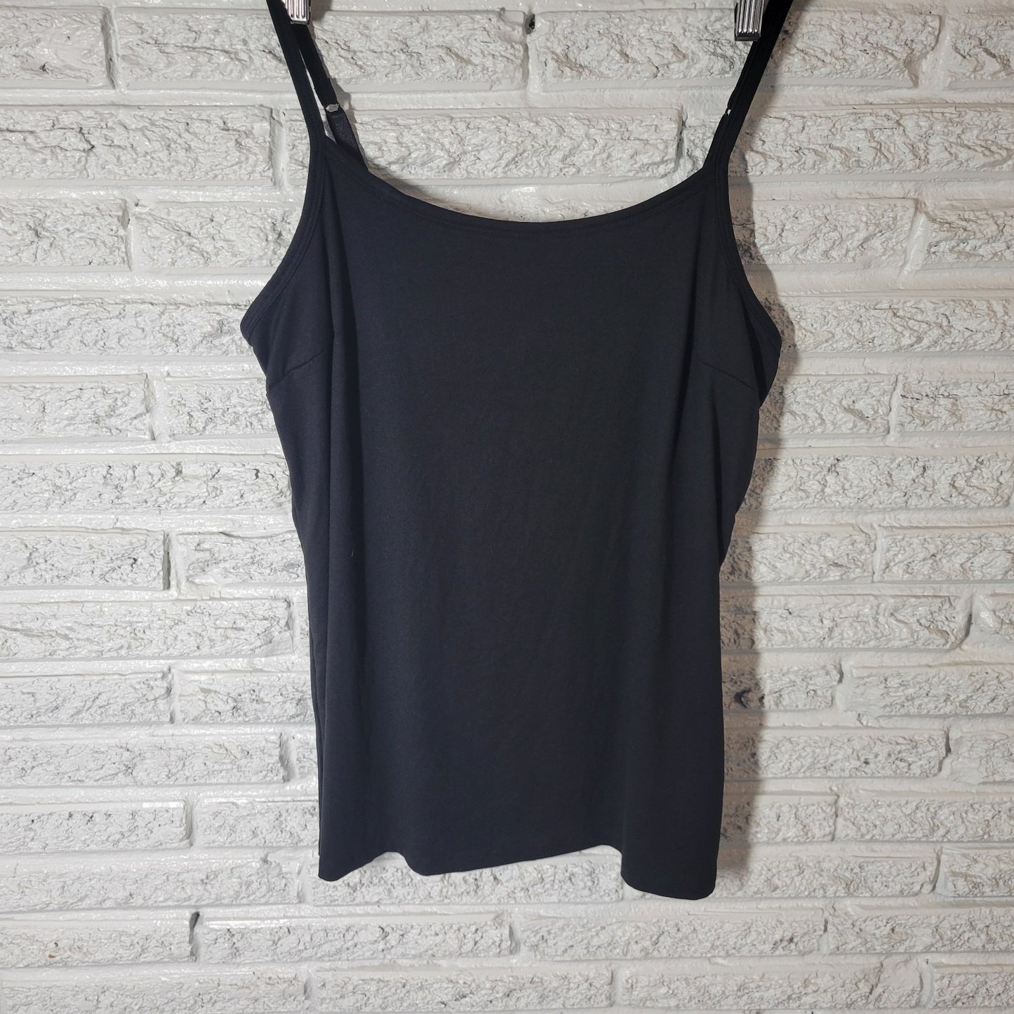Terra Sky Women Top 1X Plus Camisole Adjustable Spaghetti Strap Black Lighweight