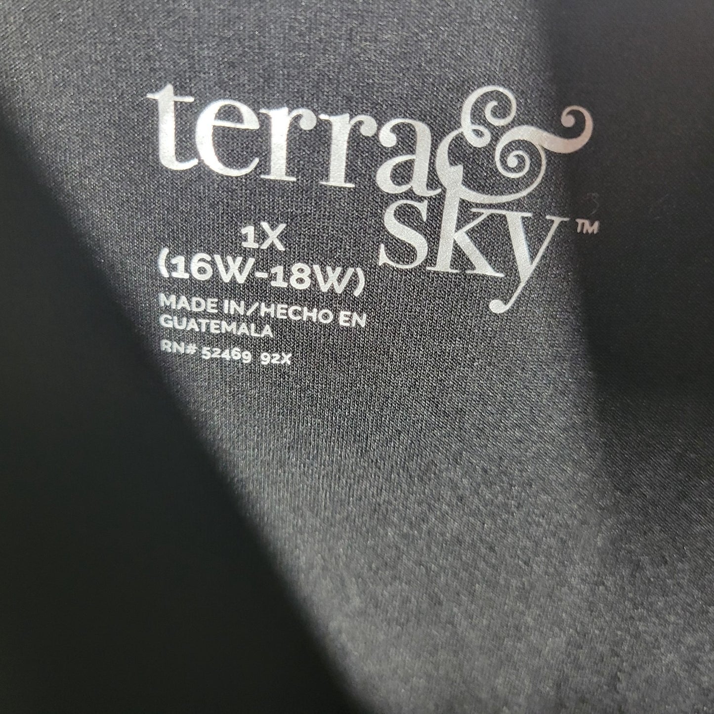 Terra Sky Women Top 1X Plus Camisole Adjustable Spaghetti Strap Black Lighweight