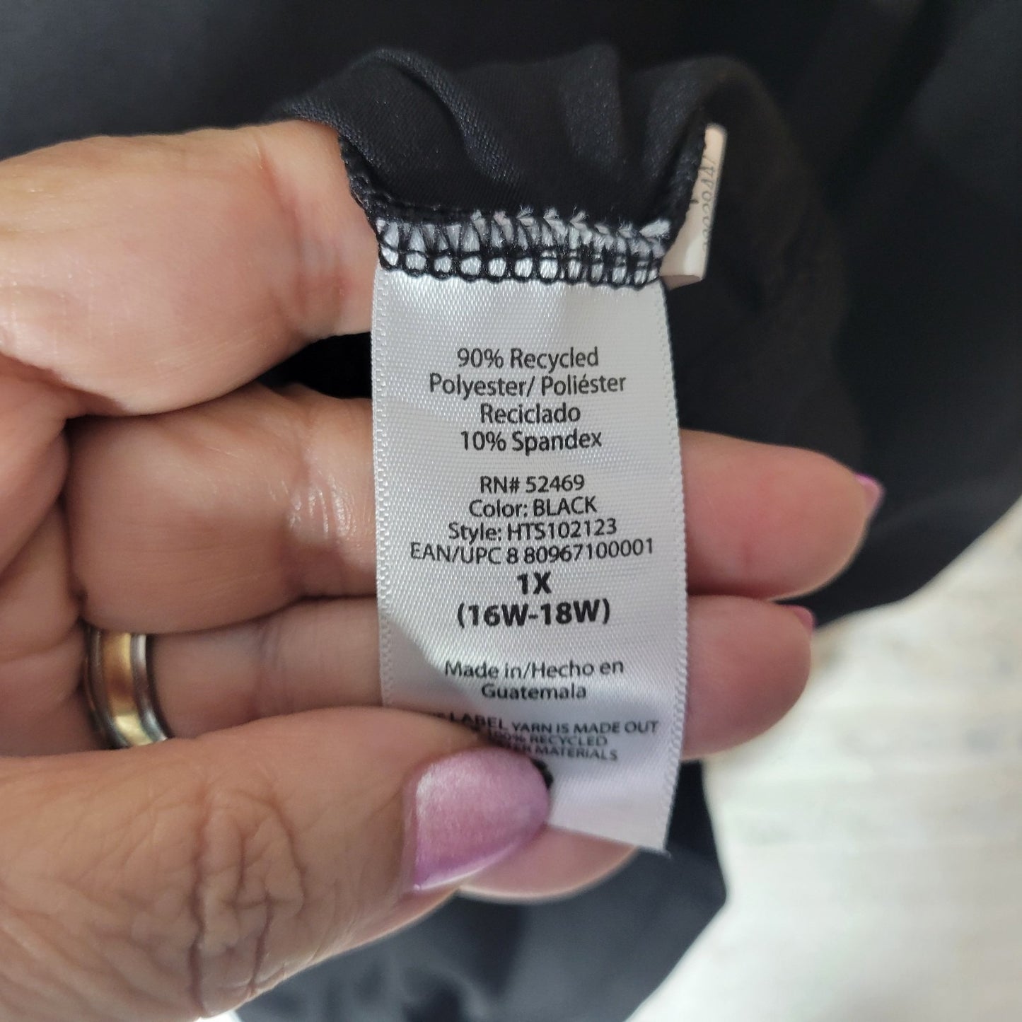 Terra Sky Women Top 1X Plus Camisole Adjustable Spaghetti Strap Black Lighweight