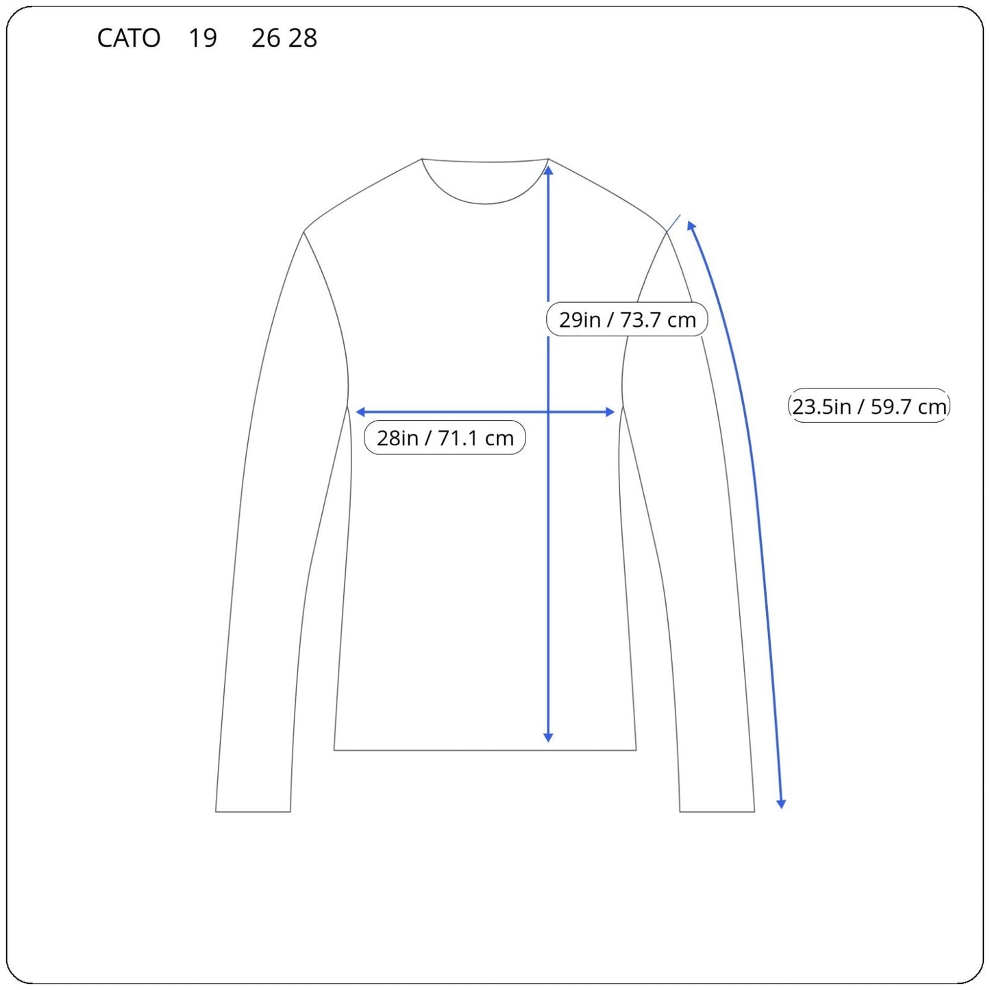 Cato Womens Top 26 28 Plus Long Sleeve Blue Red Geometric Lightweight Rayon