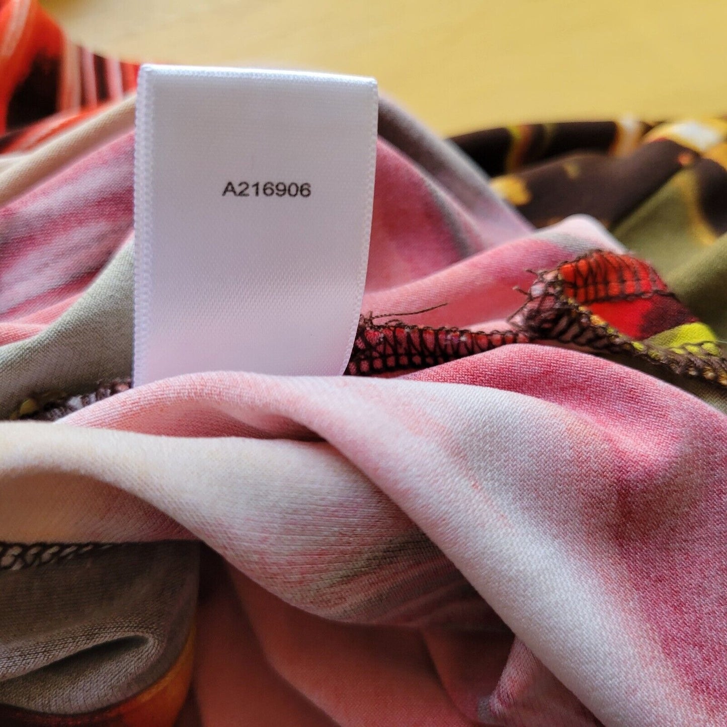 Susan Graver QVC Womens Top 2X Plus Ruched Sleeve Red Watercolor Poly Blend