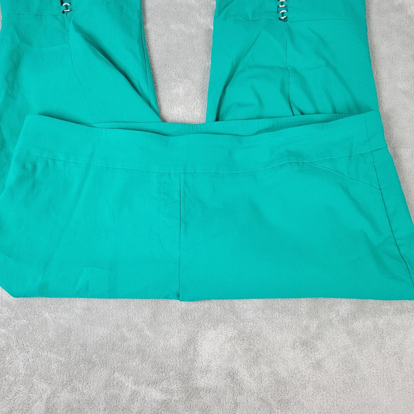Zac Rachel Womens Pants 22W Capri Pull On Tank Super Stretchy Embellished Hem