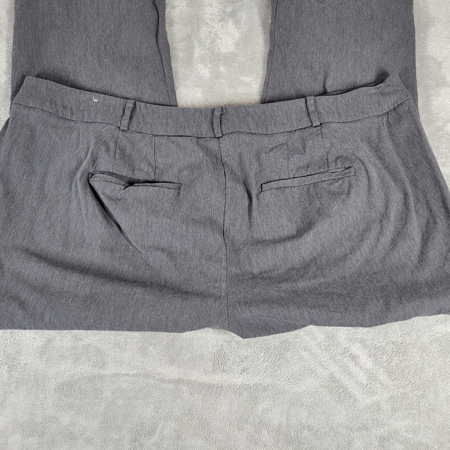 Lane Bryant Womens Pants 28S Petite Plus Allie Gray Zip Fly Comfy Office Pockets