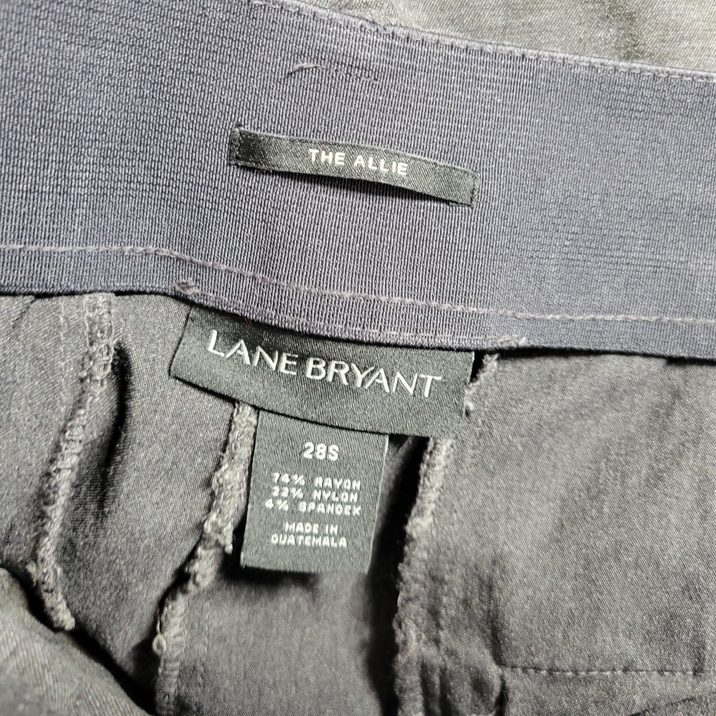 Lane Bryant Womens Pants 28S Petite Plus Allie Gray Zip Fly Comfy Office Pockets