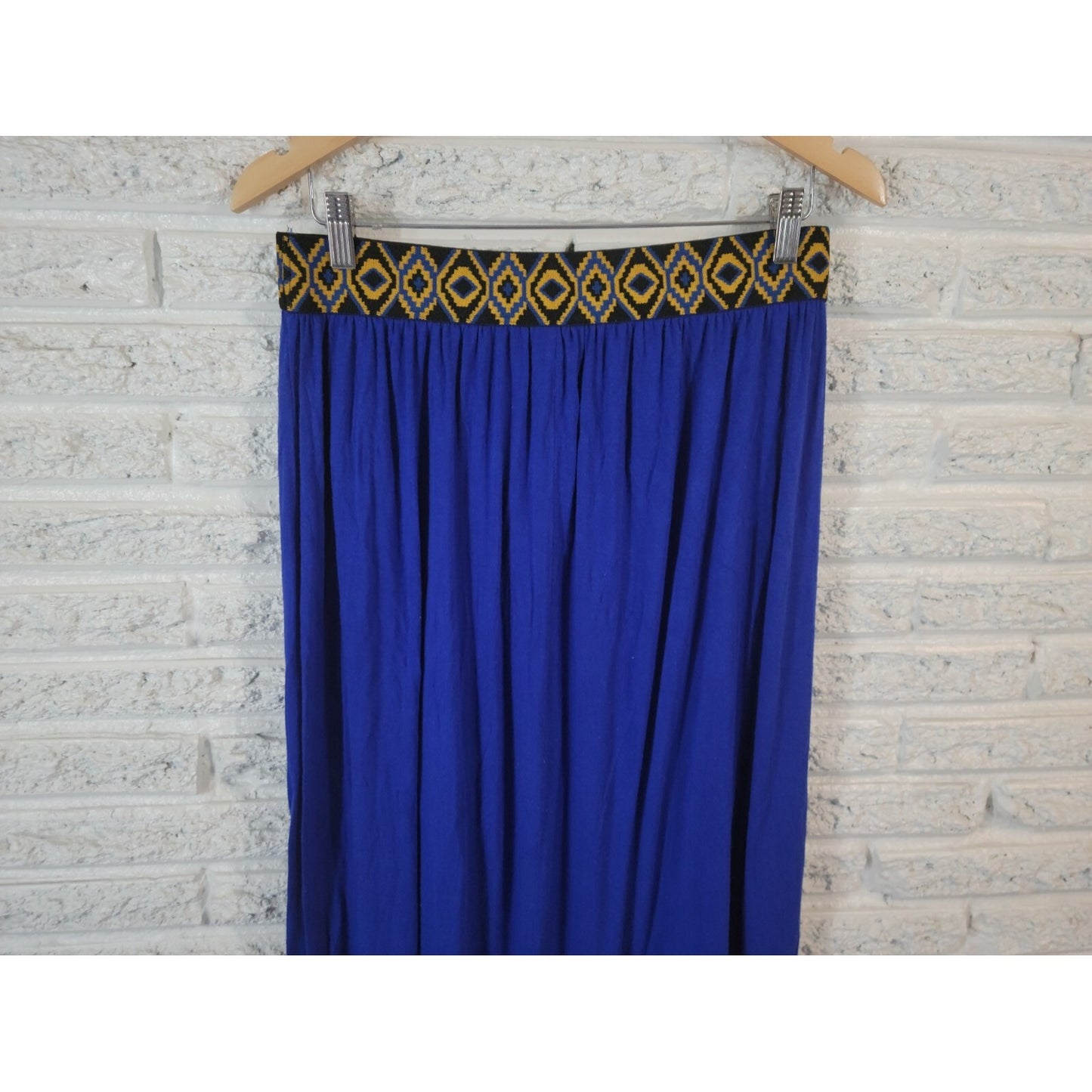 Rue 21 Womens Skirt Extra Large XL Maxi Pencil Blue Elastic Waist Pull On Career