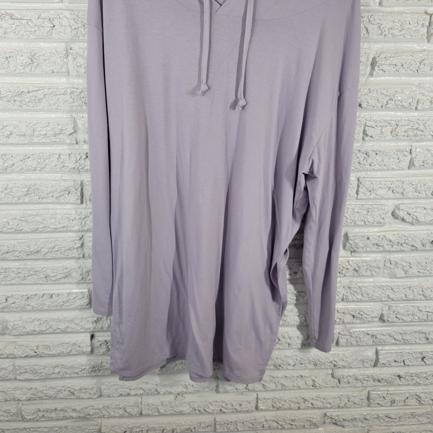 New York Co Soho Street Womens Top XXL Plus Hoodie Lavender Swim Coverup Casual