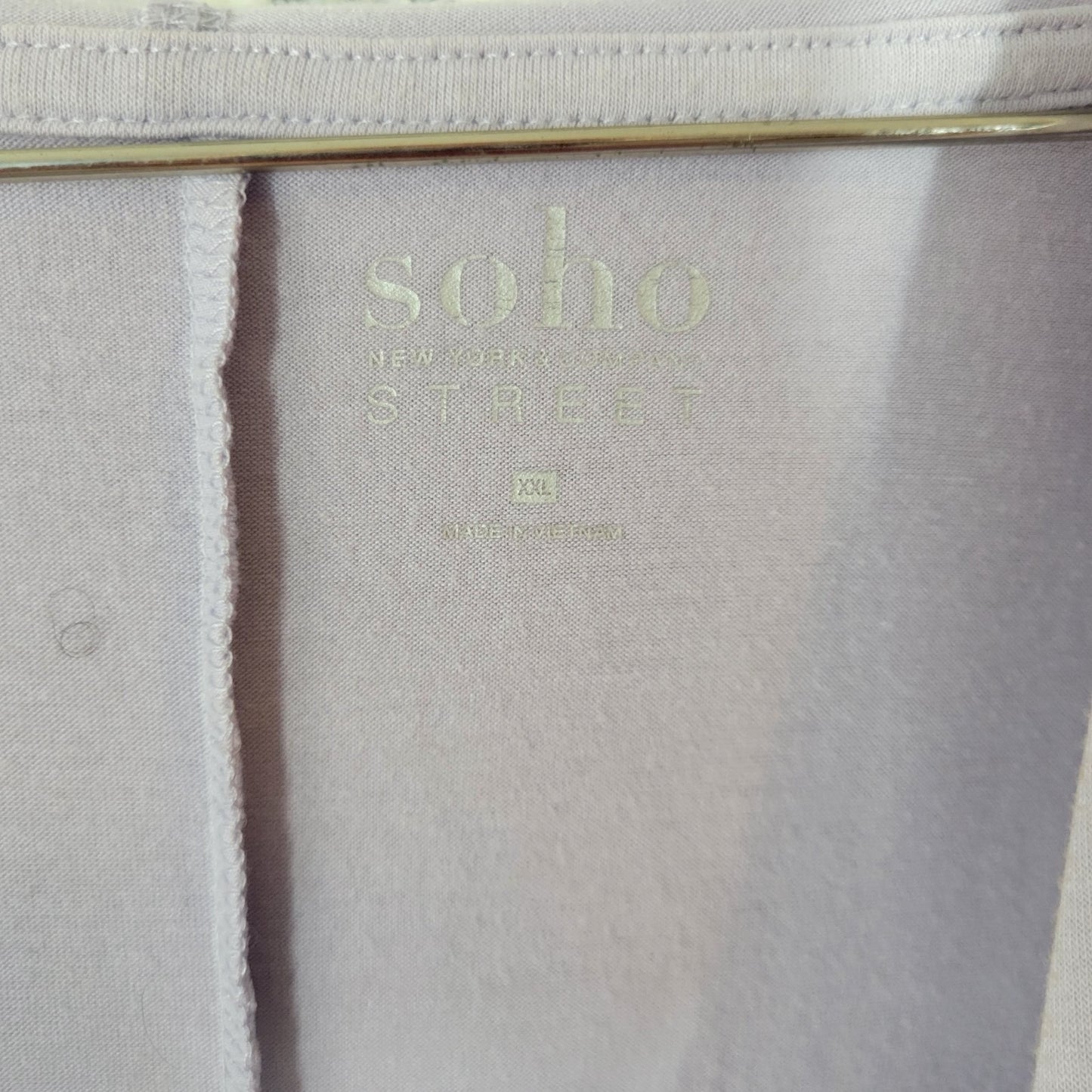 New York Co Soho Street Womens Top XXL Plus Hoodie Lavender Swim Coverup Casual