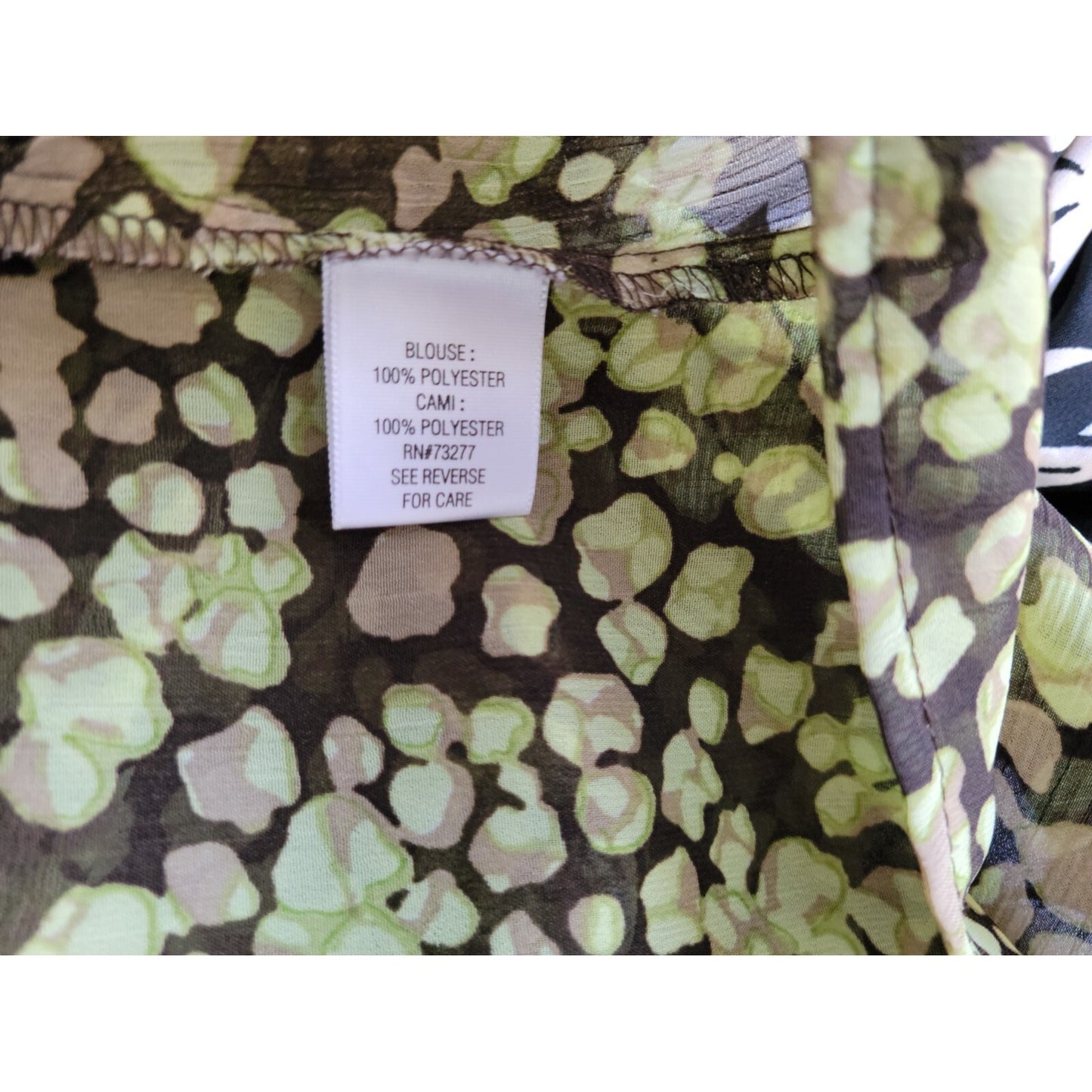 Apt 9 Womens Shirt 2X Plus Flutter Sleeve Button Up Green Watercolor Sheer