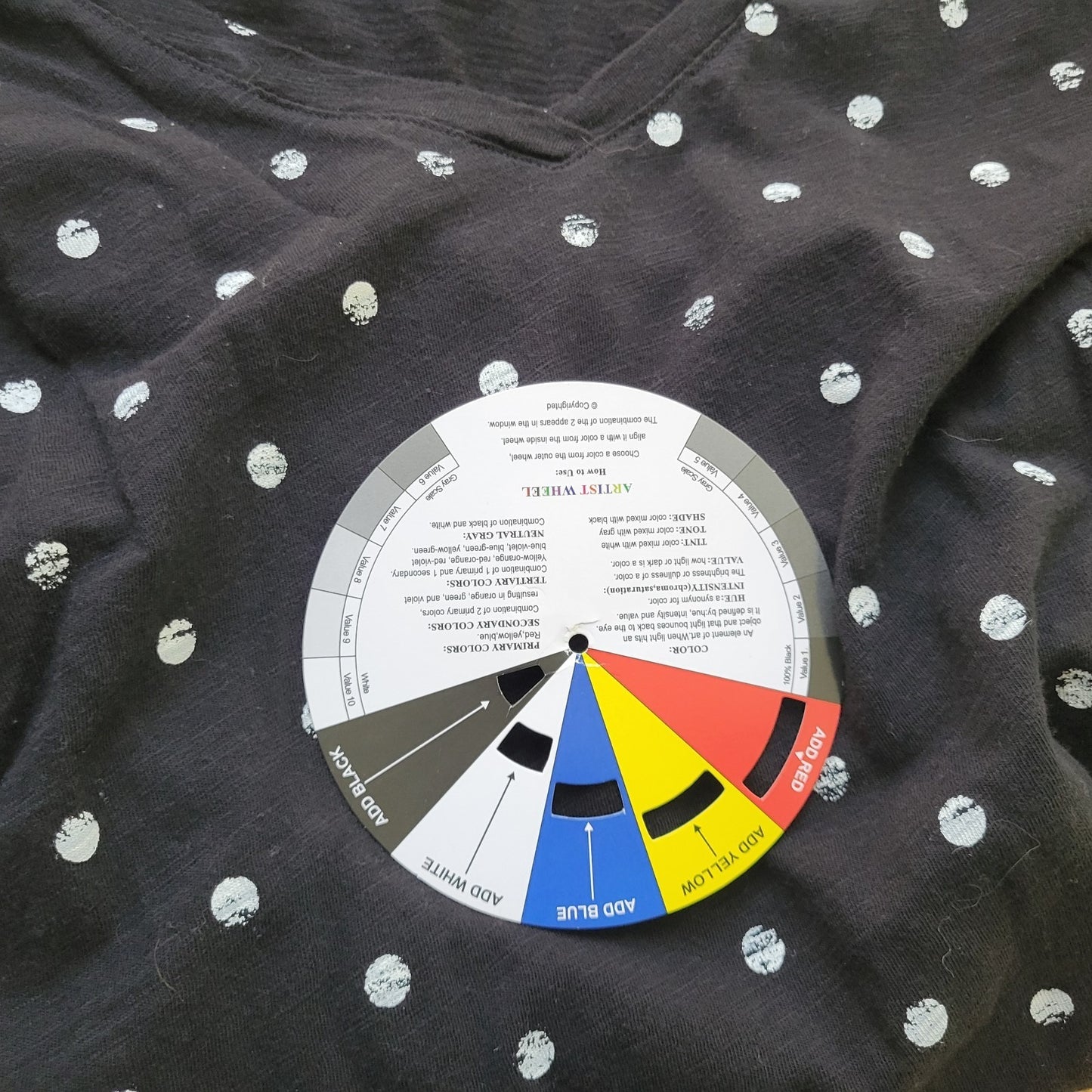 Lane Bryant Women Top 22 24 Plus 3/4 Sleeve Black Painted Polka Dot Casual Comfy