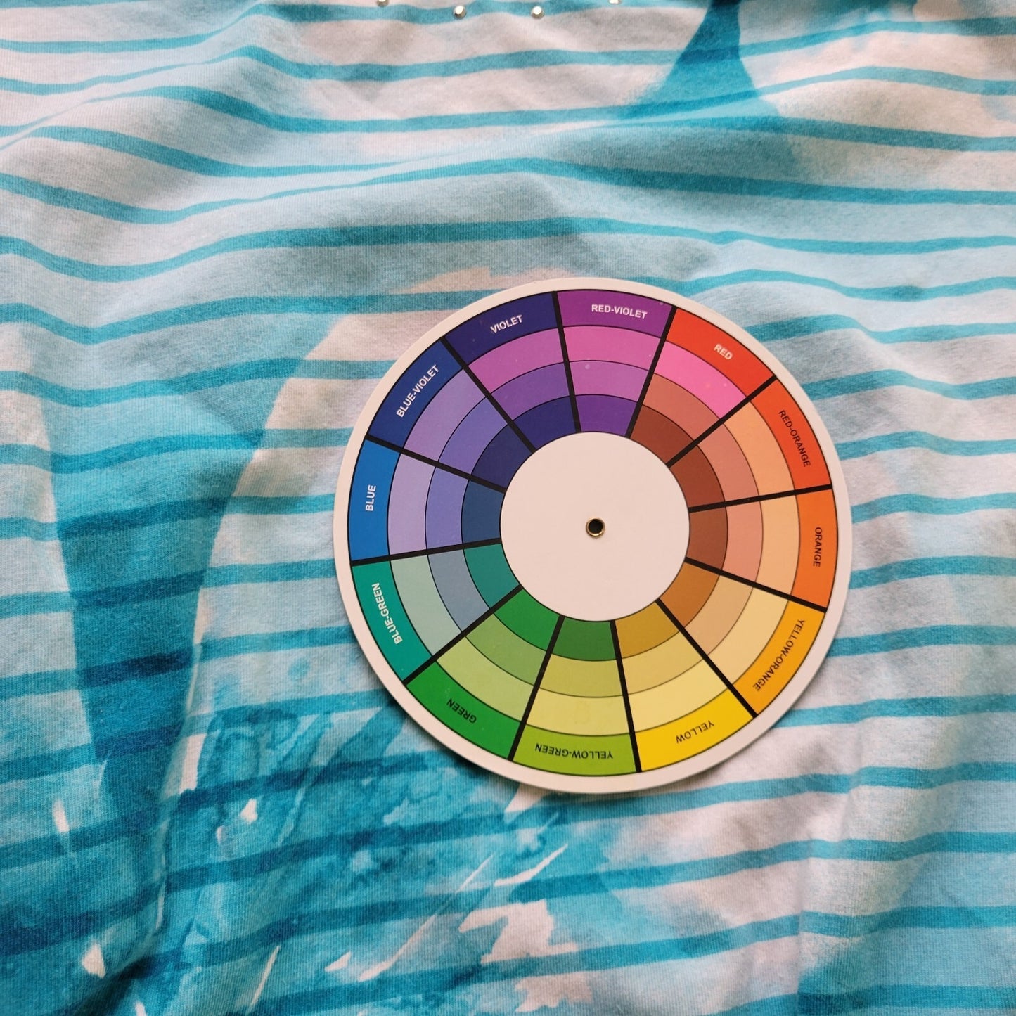 Alfred Dunner Womens Top 2X Plus long Sleeve Blue Stripe Cotton Blend Studded