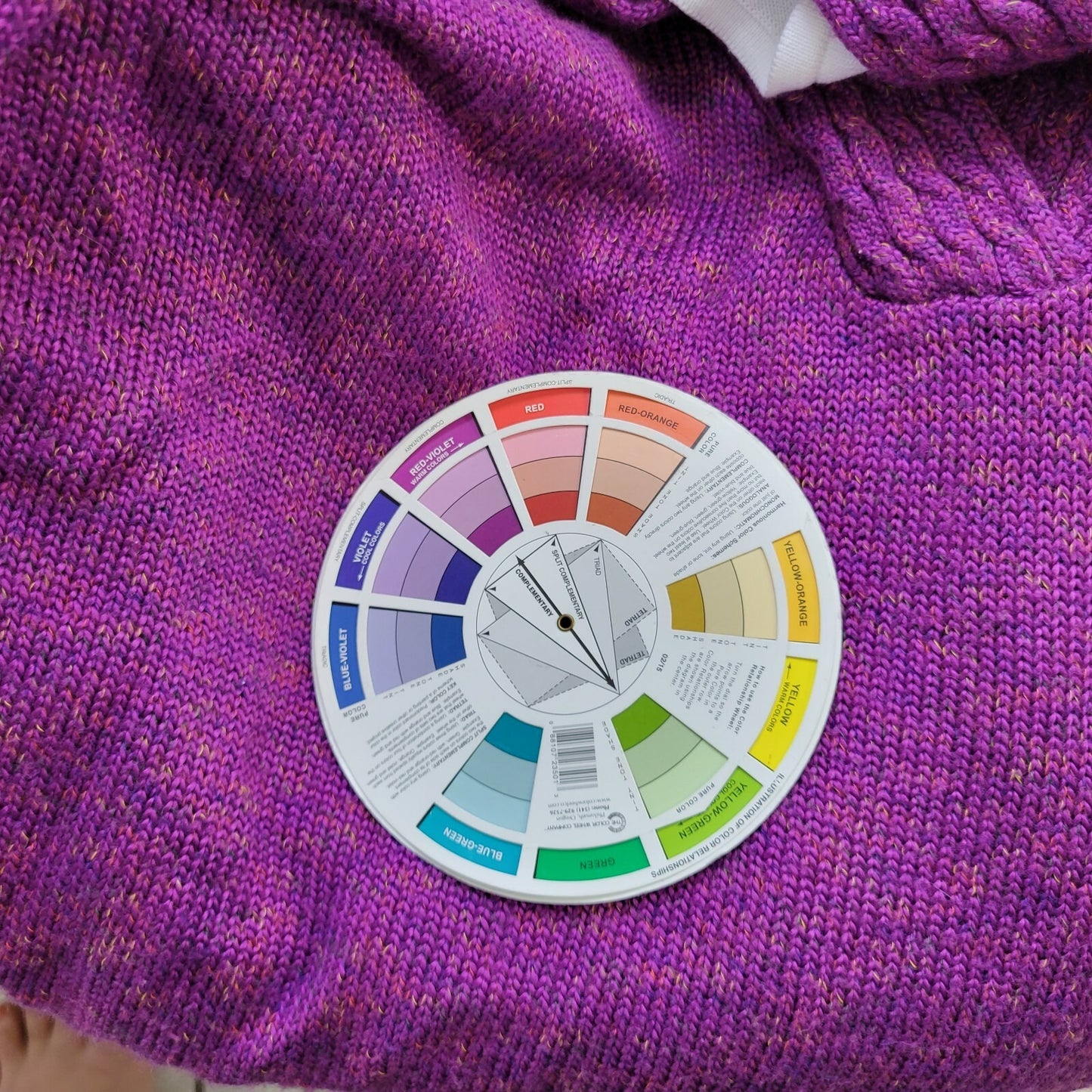 Catherines Womens Sweater 0X 14W 16W Plus 3/4 Sleeves Basic Purple Tight Knit