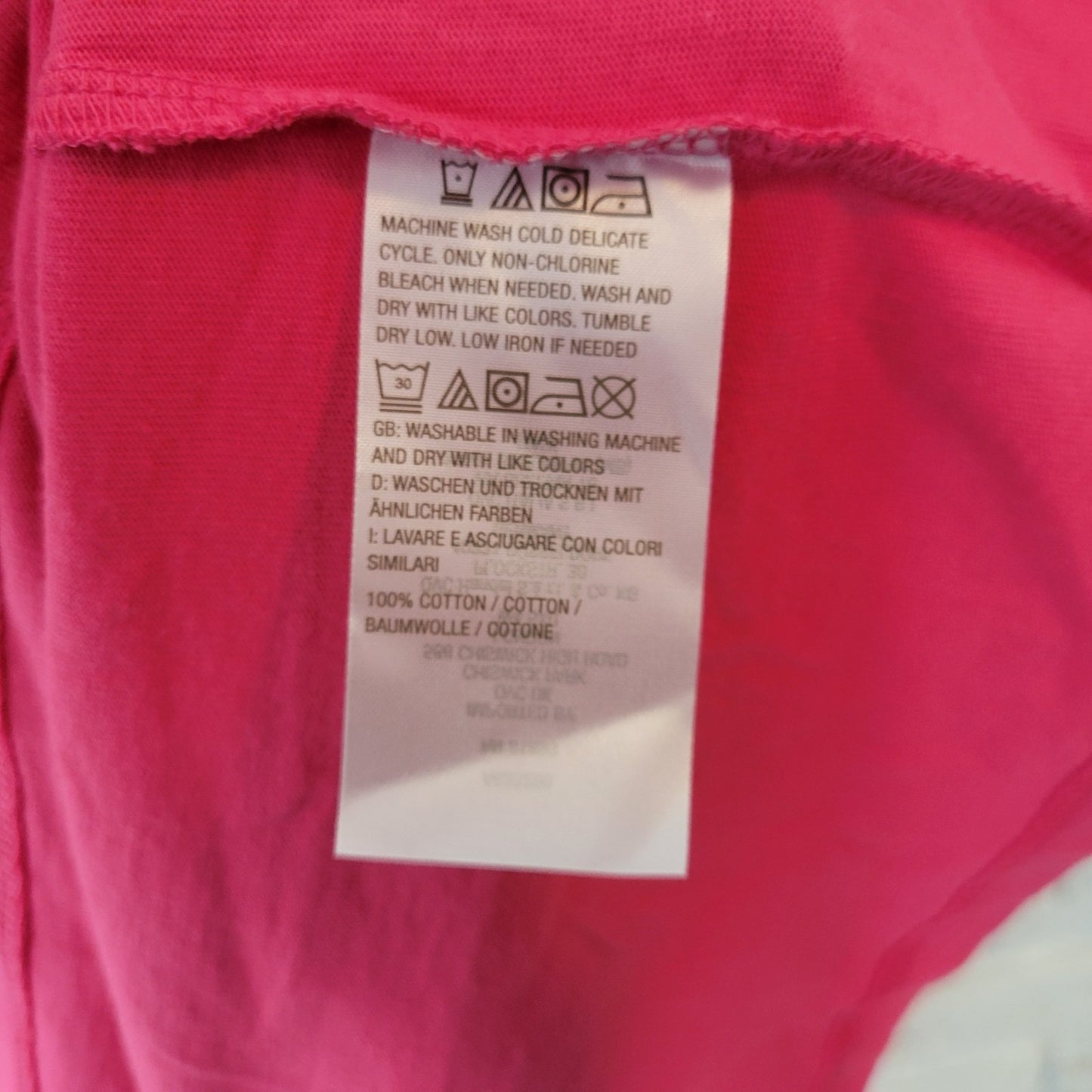 Denim Co QVC Womens Top 3X Plus Tee Short Sleeve Pink Cotton Basic Casual Comfy