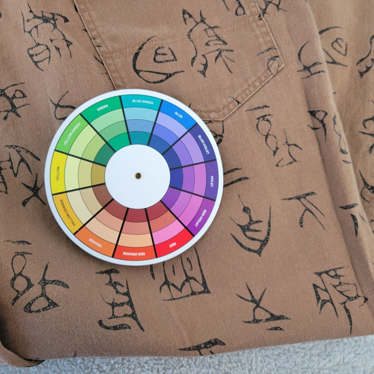 Chicos Design Womens Pants 3 Standard 16 Brown Tribal Print Zip Fly Lightweight