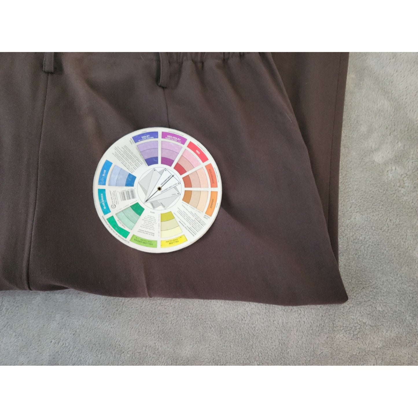 Larry Levine Women Pants 18W Plus Crop Brown Button Hem Poly Blend Pockets New