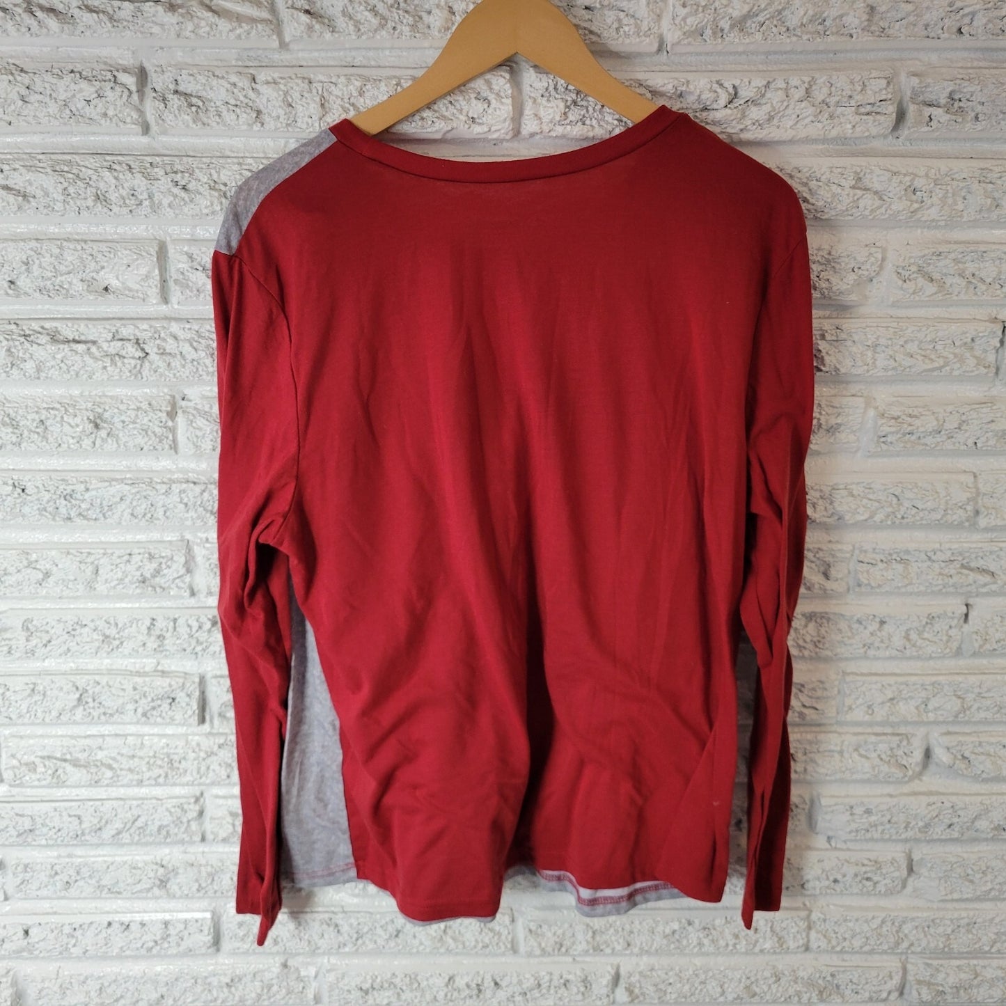 Disney Minnie Mouse Womens Top Extra Large Tee Long Sleeve Red Polyester Winter