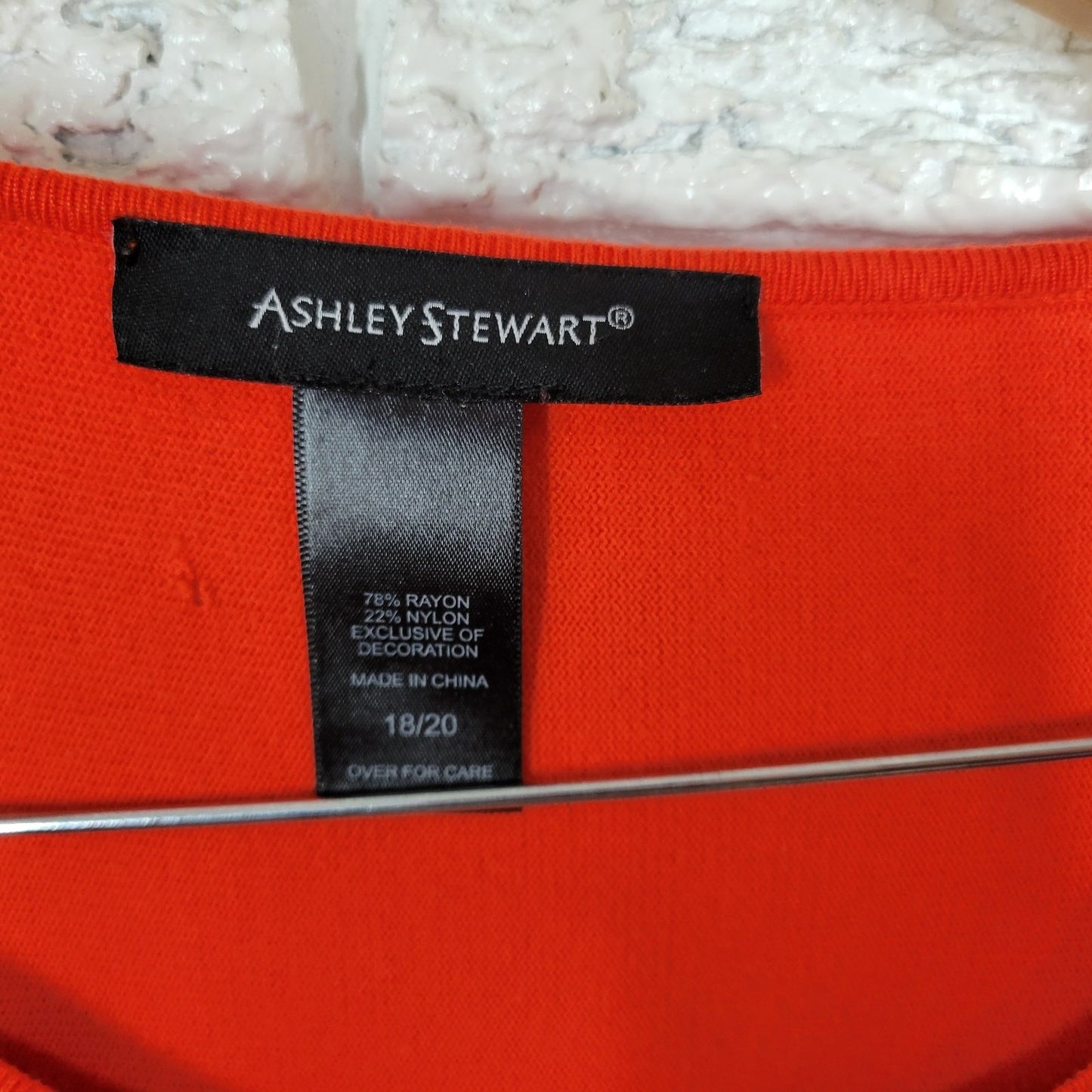 Ashley Stewart Womens Top 18 20 Plus Tunic Swim Coverup Orange Ruched Soft Comfy