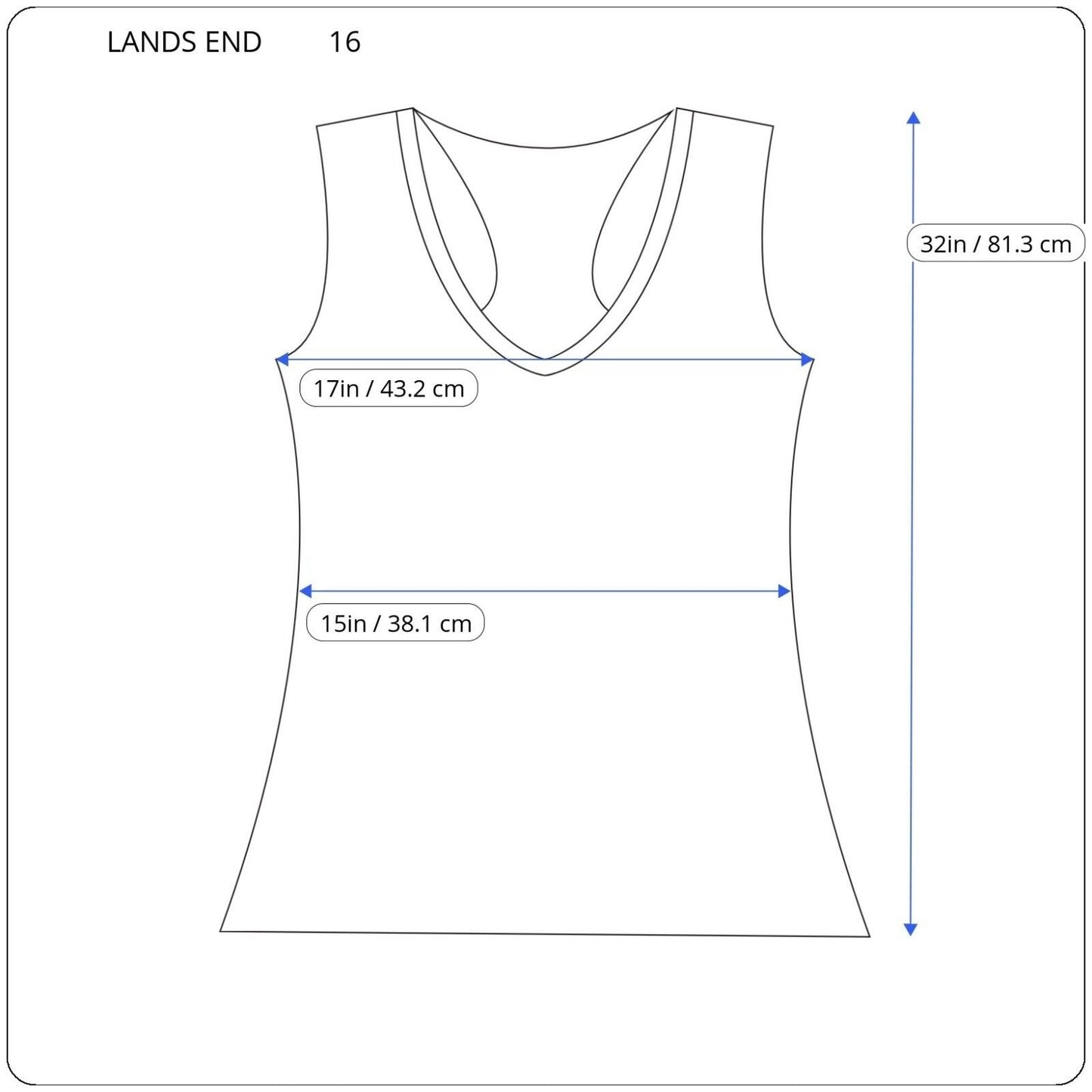 Lands End Womens Swim Top 16 Black Stripe Adjustable Wide Strap Underwire Bra