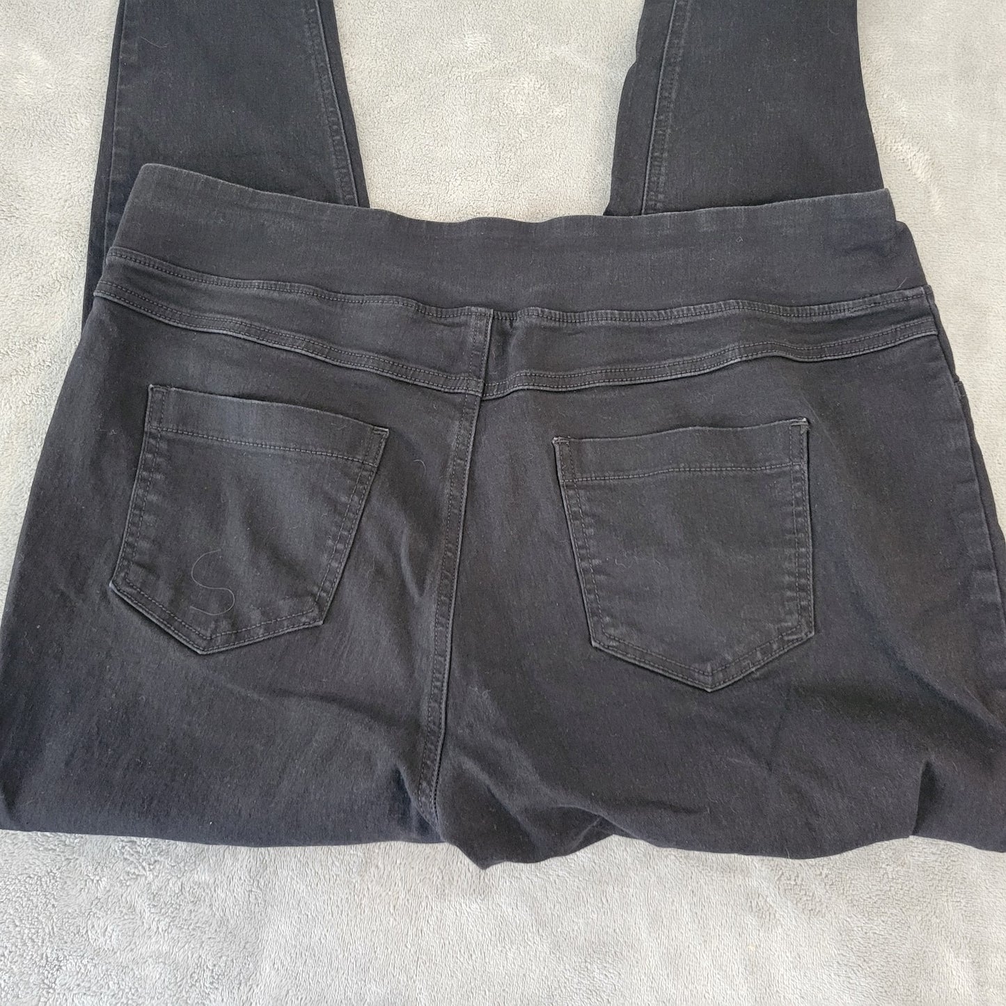 Terra Sky Womens Jeans 1X 16W 18W Plus Pull On Cropped Ankle Black Denim Comfy