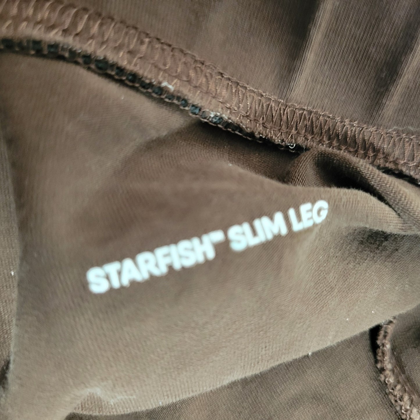 Lands End Womens Pants 2X Plus Starfish Slim Leg Pull On Brown Comfy Casual