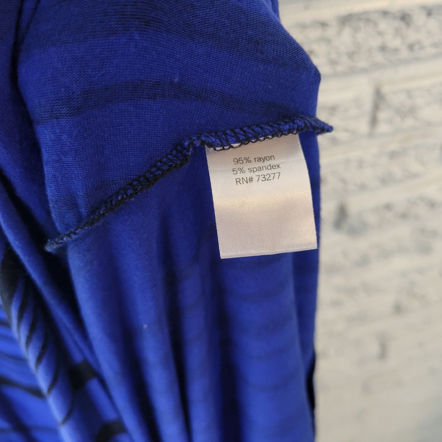 Apt 9 Womens Dress 1X Plus Sheath Sleeveless Blue Black Stripe Handkerchief Hem